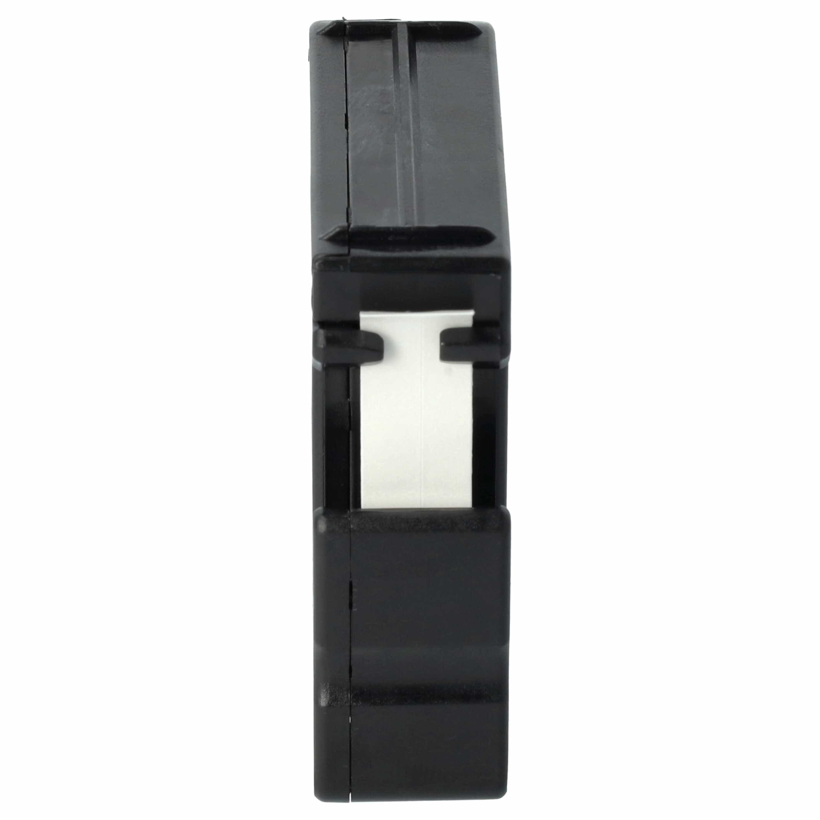 50x Label Tape replaces Brother M-K221 - 9 mm Black to White