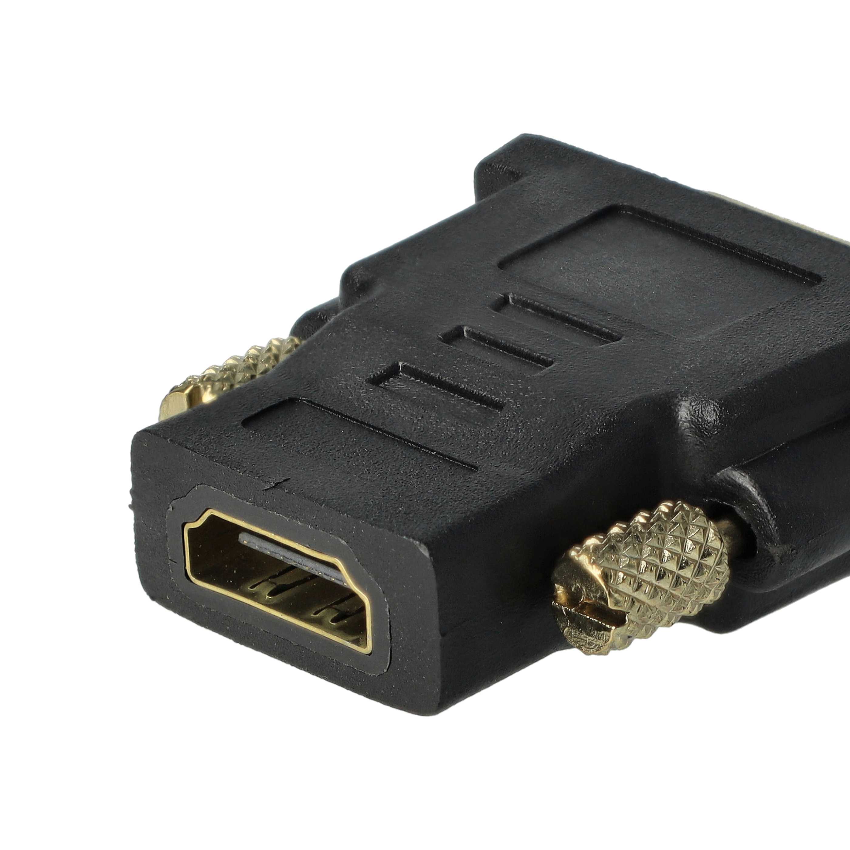 vhbw Adaptador HDMI-DVI para conectar dispositivos DVI - Clavija HDMI-A (macho) a DVI (hembra) negro