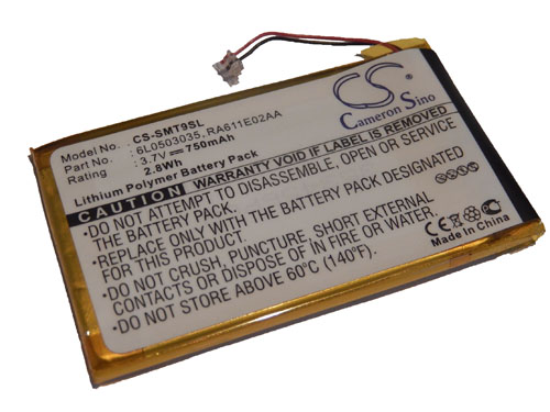 MP3-Player Battery Replacement for Samsung RA611E02AA, 6L0503035 - 750mAh 3.7V Li-polymer