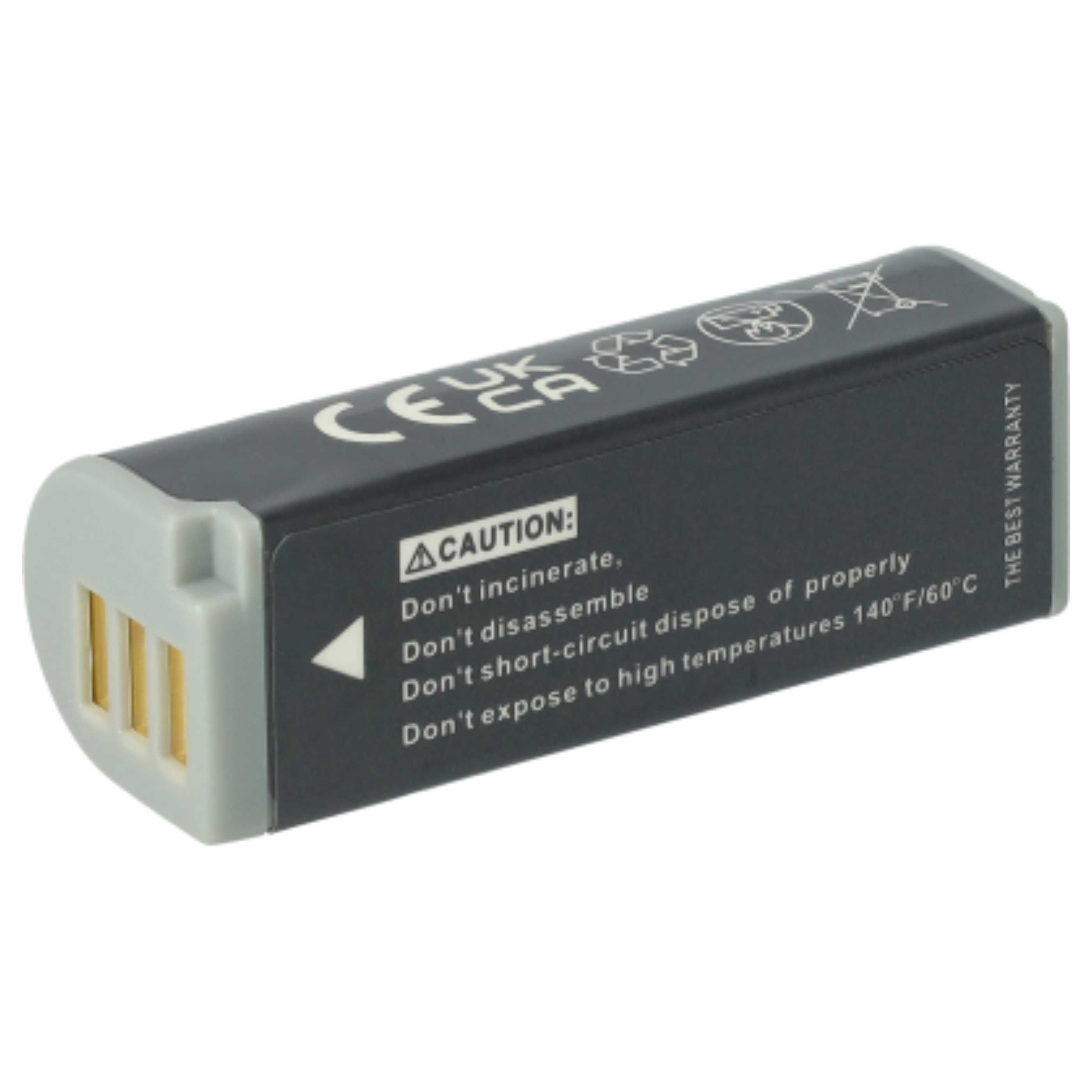 2x Battery replaces Canon NB-9L - 600mAh, 3.6V, Li-Ion