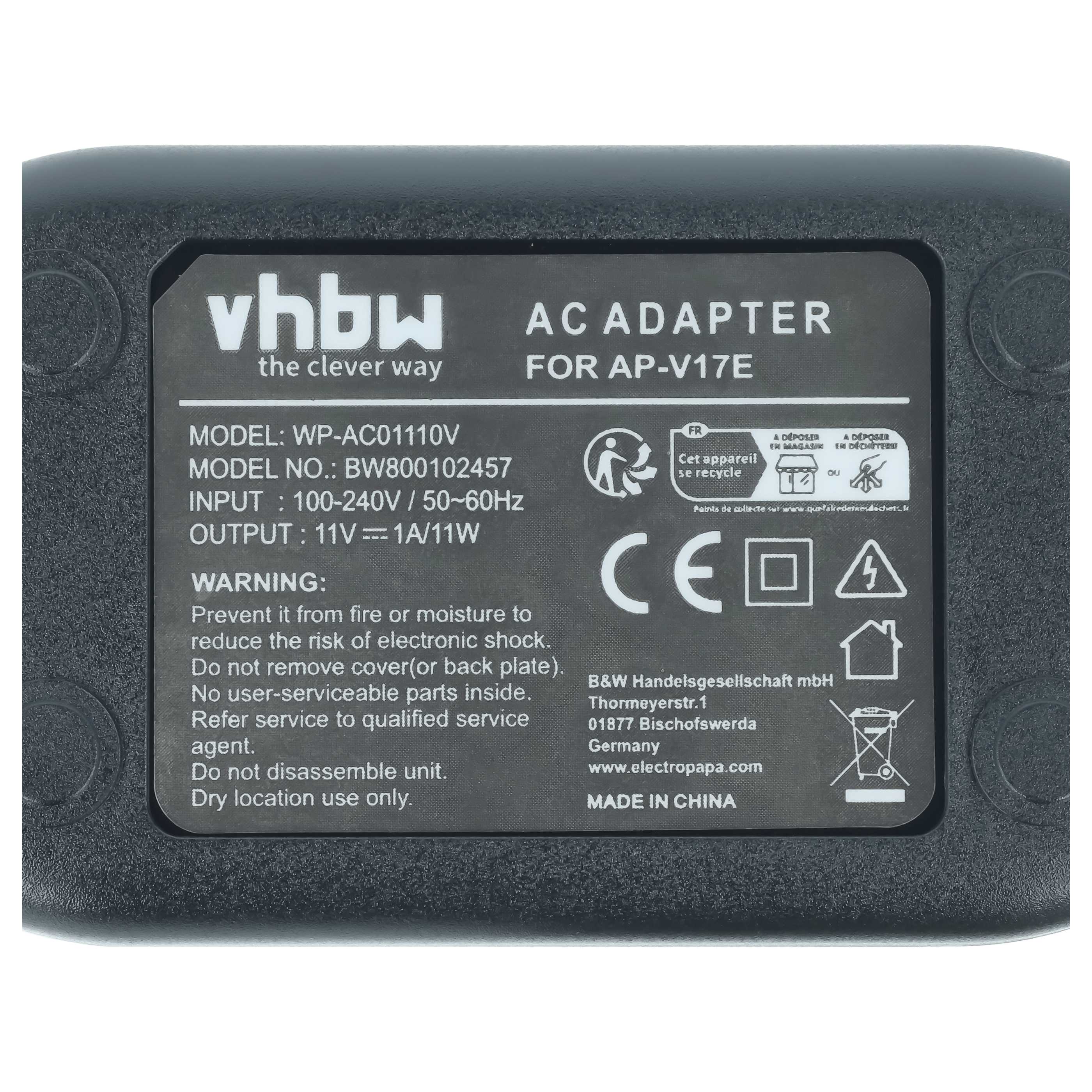 Power Supply replaces AP-V14E AP-V14U AP-V16 AP-V15 AP-V15E AP-V17 AP-V15U AP-V16E for Camera - 2 m 1.0 A