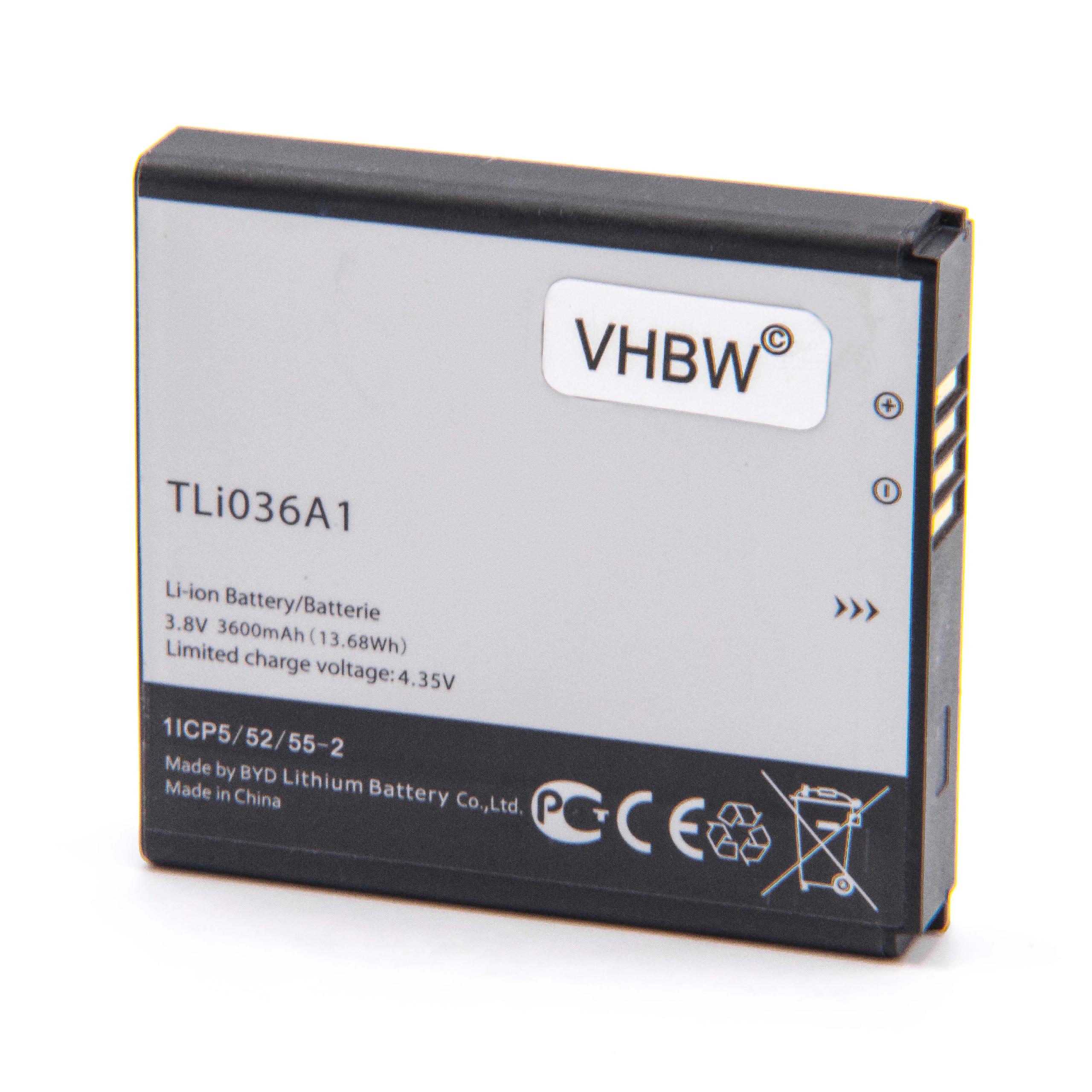 Batteria per hotspot modem router portatile sostituisce TLi036A1 Alcatel - 3800mAh 3,8V Li-Ion