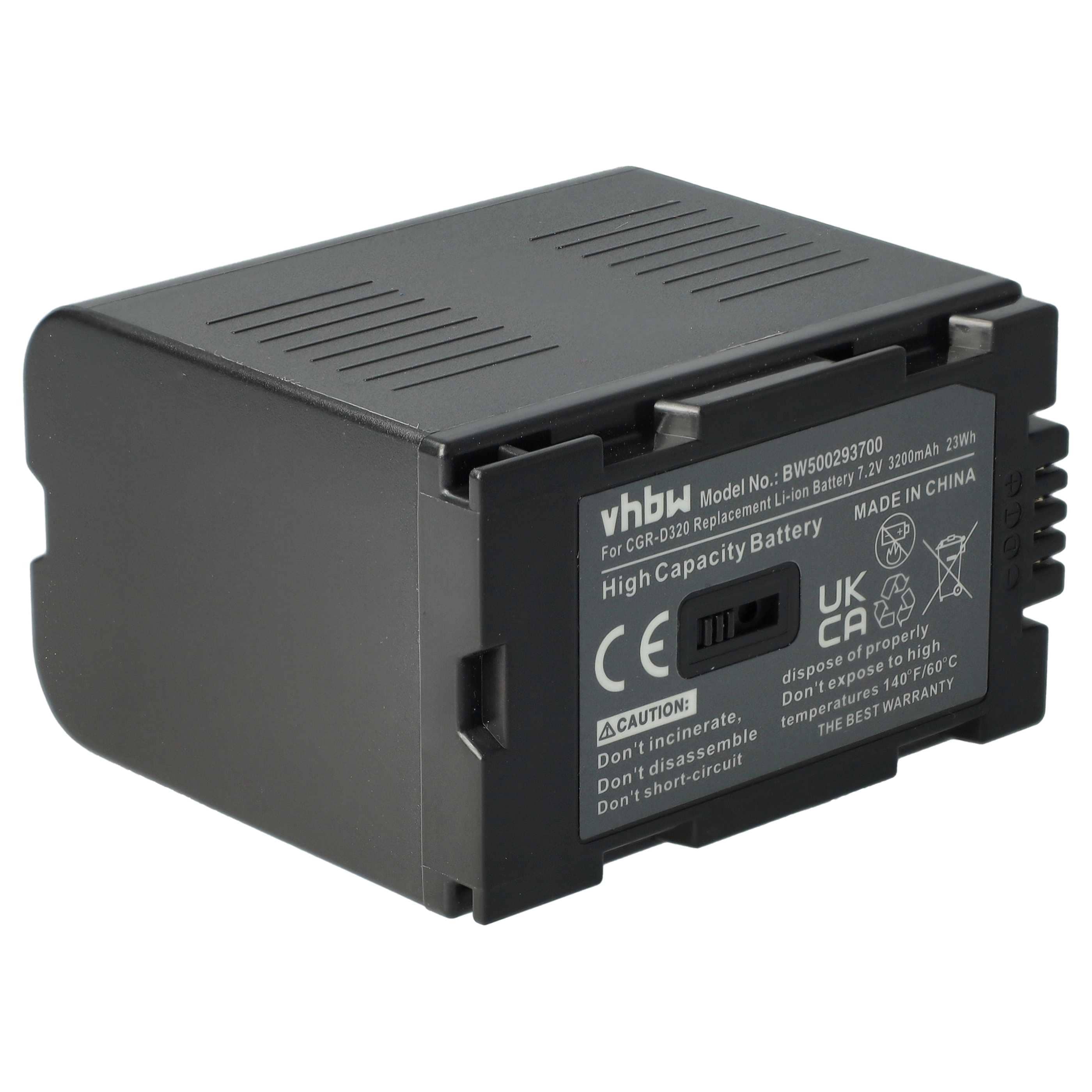 Videocamera Battery replaces Hitachi DZ-BP16, DZ-BP28 - 3200 mAh 7.2 V Li-Ion