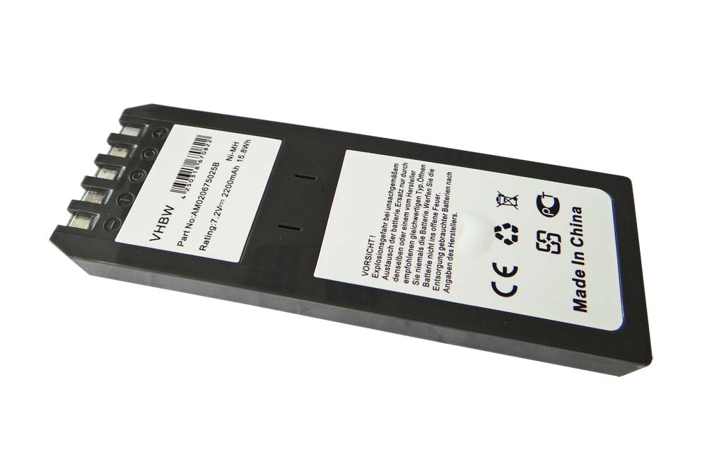 Batterie remplace Fluke BP7217 pour outil de mesure - 2200mAh 7,2V NiMH