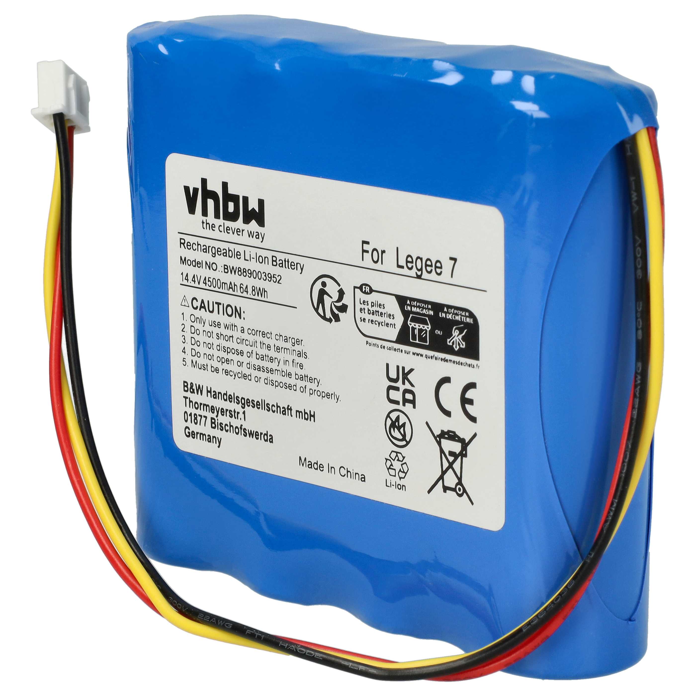 Battery replaces Hobot LG700P1001 for Hobot 4000mAh, 14.4V, Li-Ion