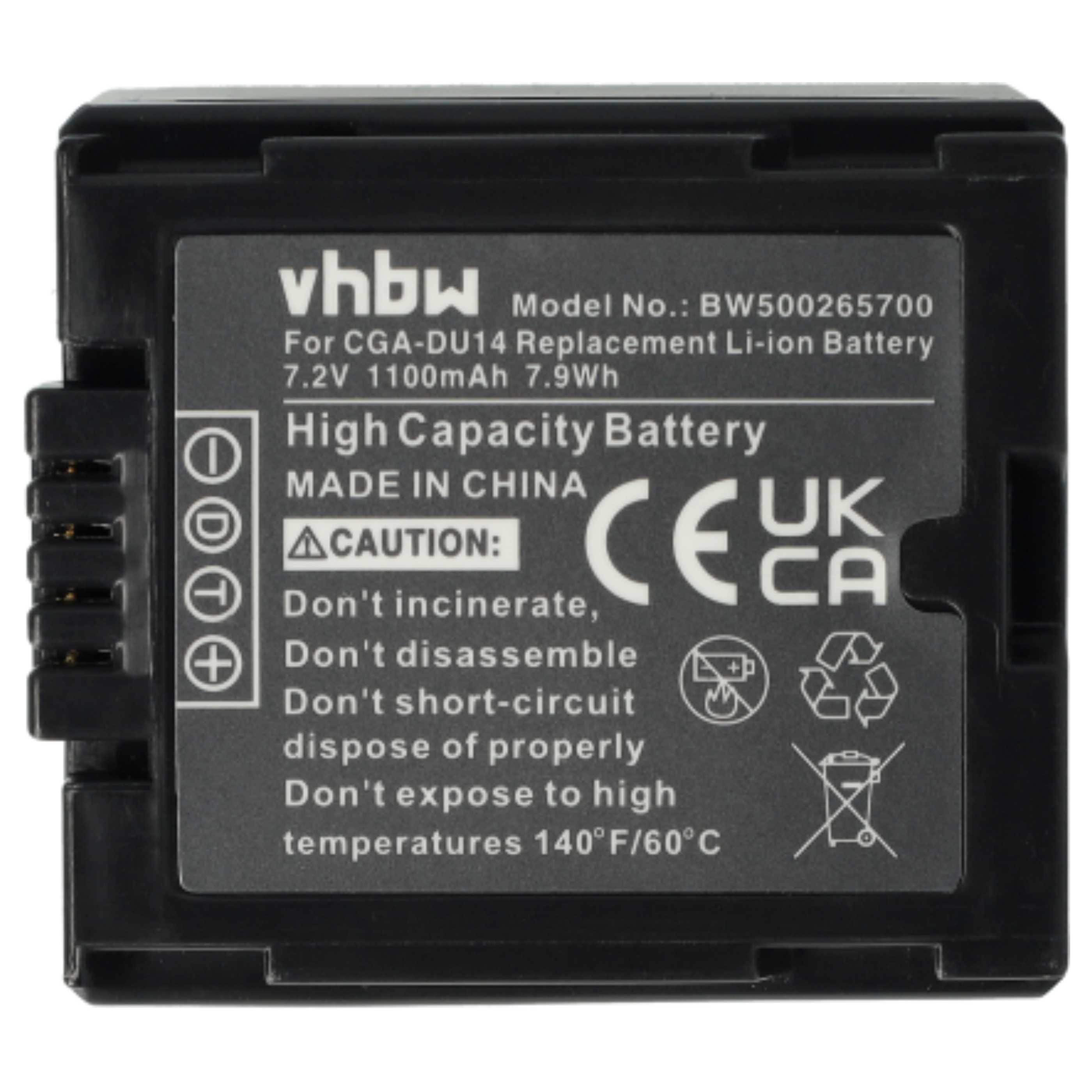 3x Battery replaces Hitachi DZ-BP07s, DZ-BP21, DZ-BP14s - 1100mAh, 7.2V, Li-Ion