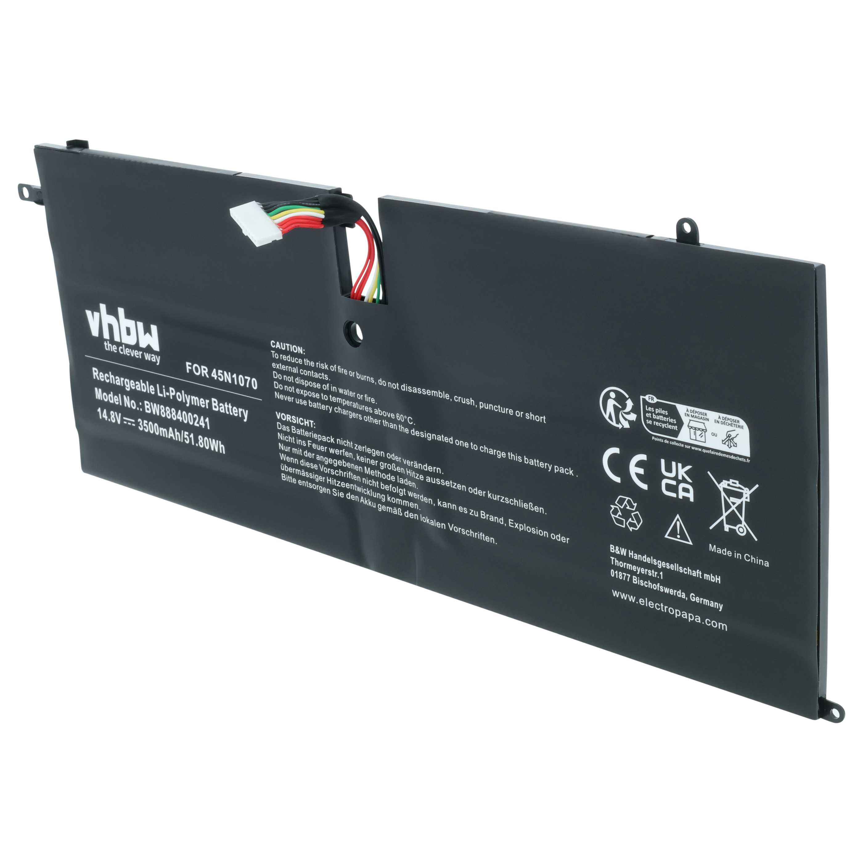 Akumulator do laptopa zamiennik Lenovo 45N1071, 45N1070 - 3500 mAh 14,8 V LiPo