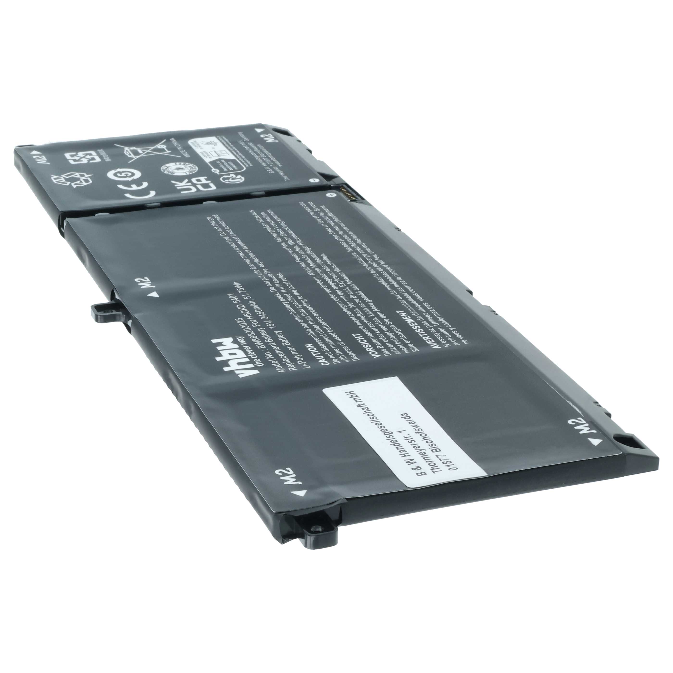 Batteria sostituisce Dell 9077G, H5CKD, TXD0 per notebook - 3450mAh 15V Li-Poly