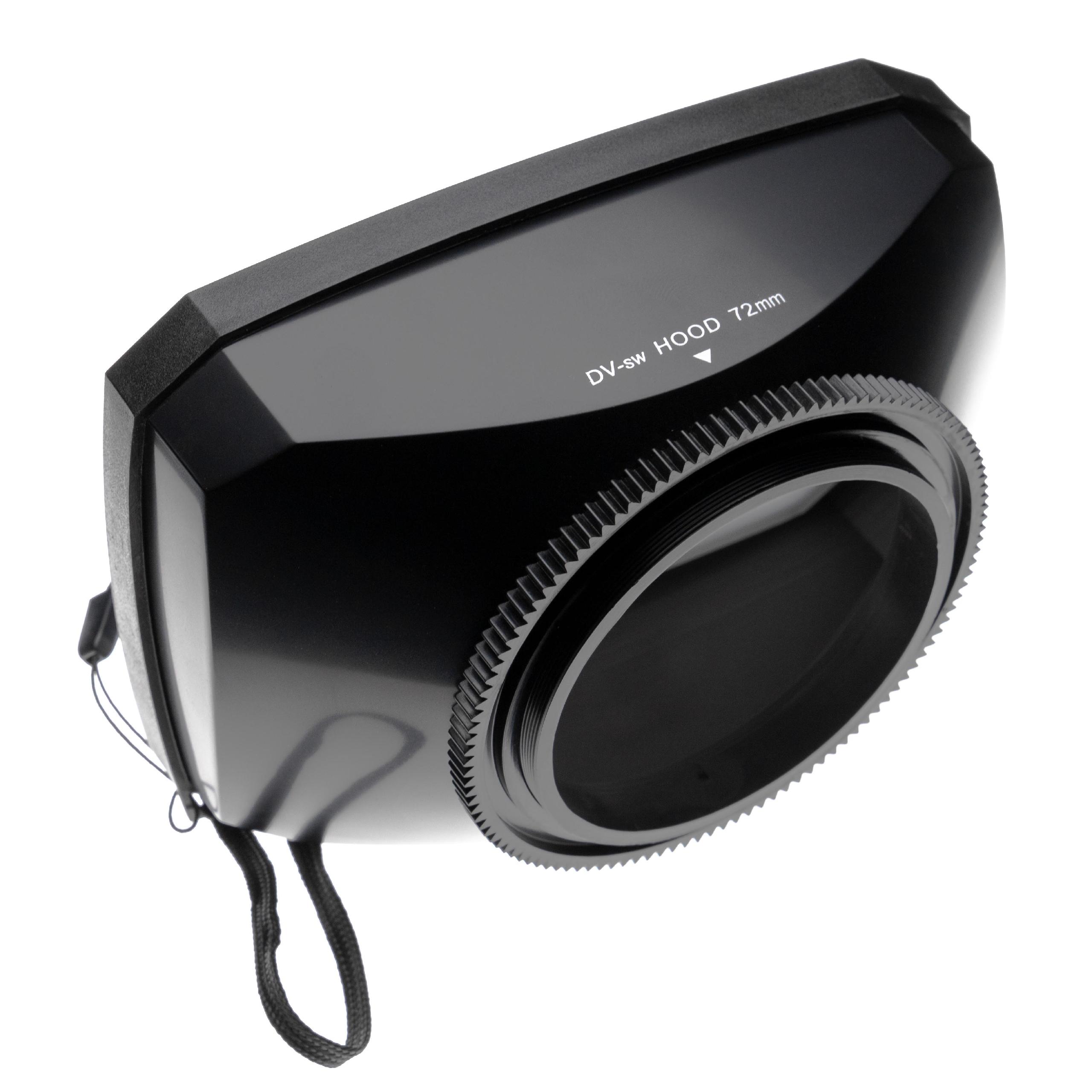 Lens Hood with White Balance Lens Cap for Cameras with 72 mm Filter Thread - 16:9 Format 