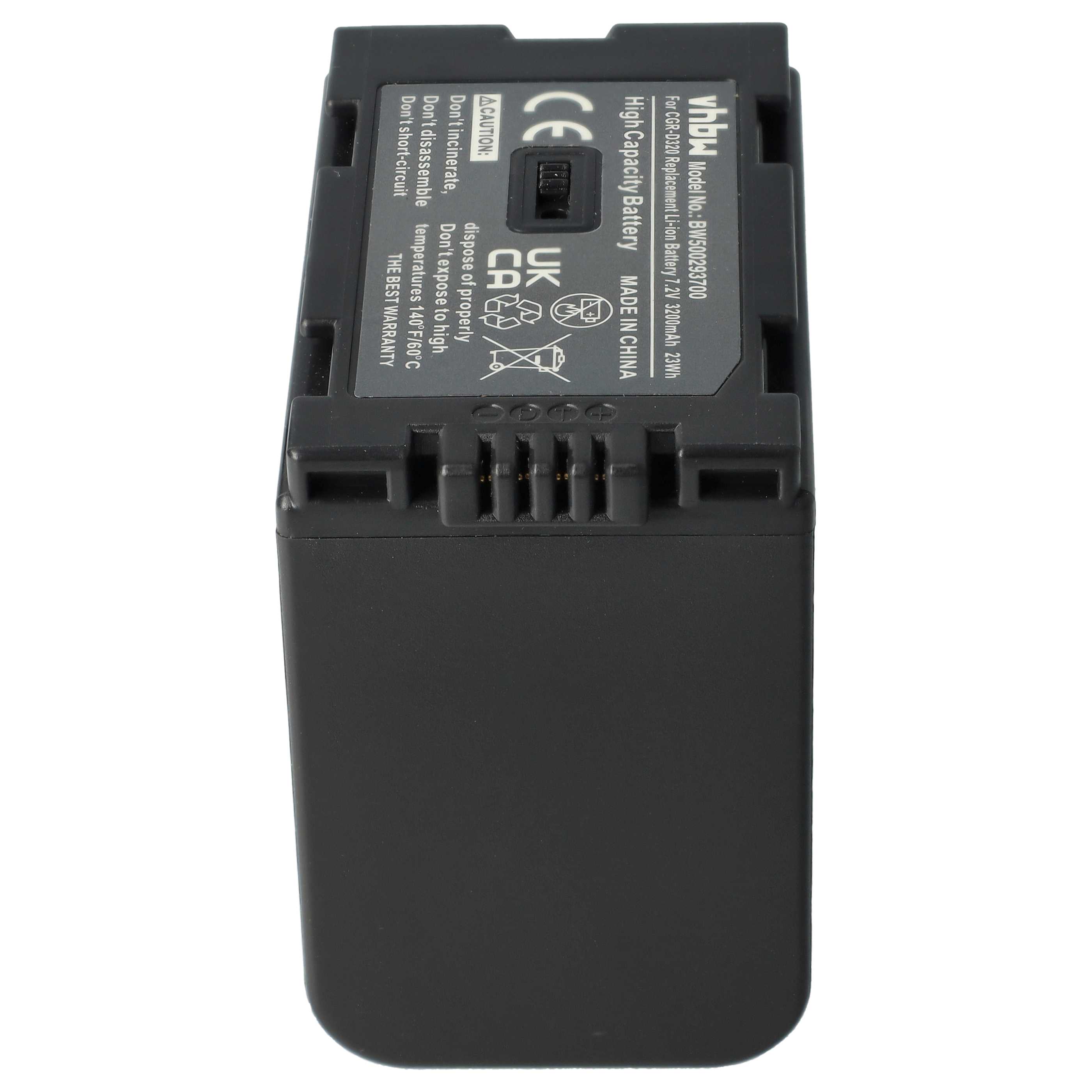 Videocamera Battery replaces Hitachi DZ-BP16, DZ-BP28 - 3200 mAh 7.2 V Li-Ion