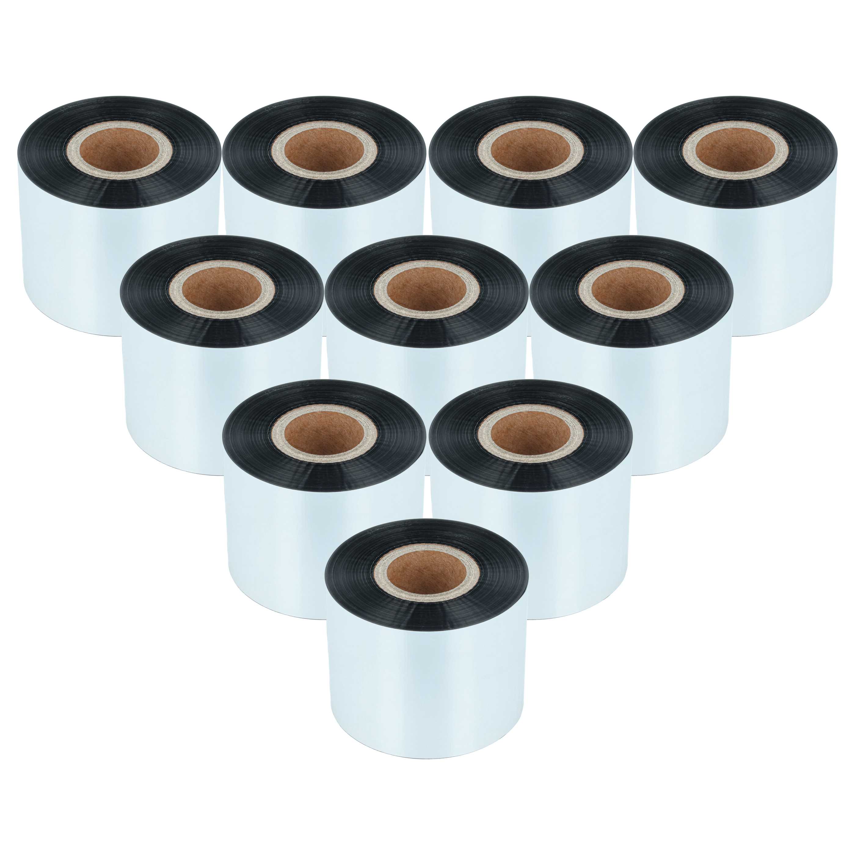 10x Thermotransferband passend für Godex, Printronix, TSC, Valentin Drucker u.a. - 50 mm x 300 m, Wachs Harz
