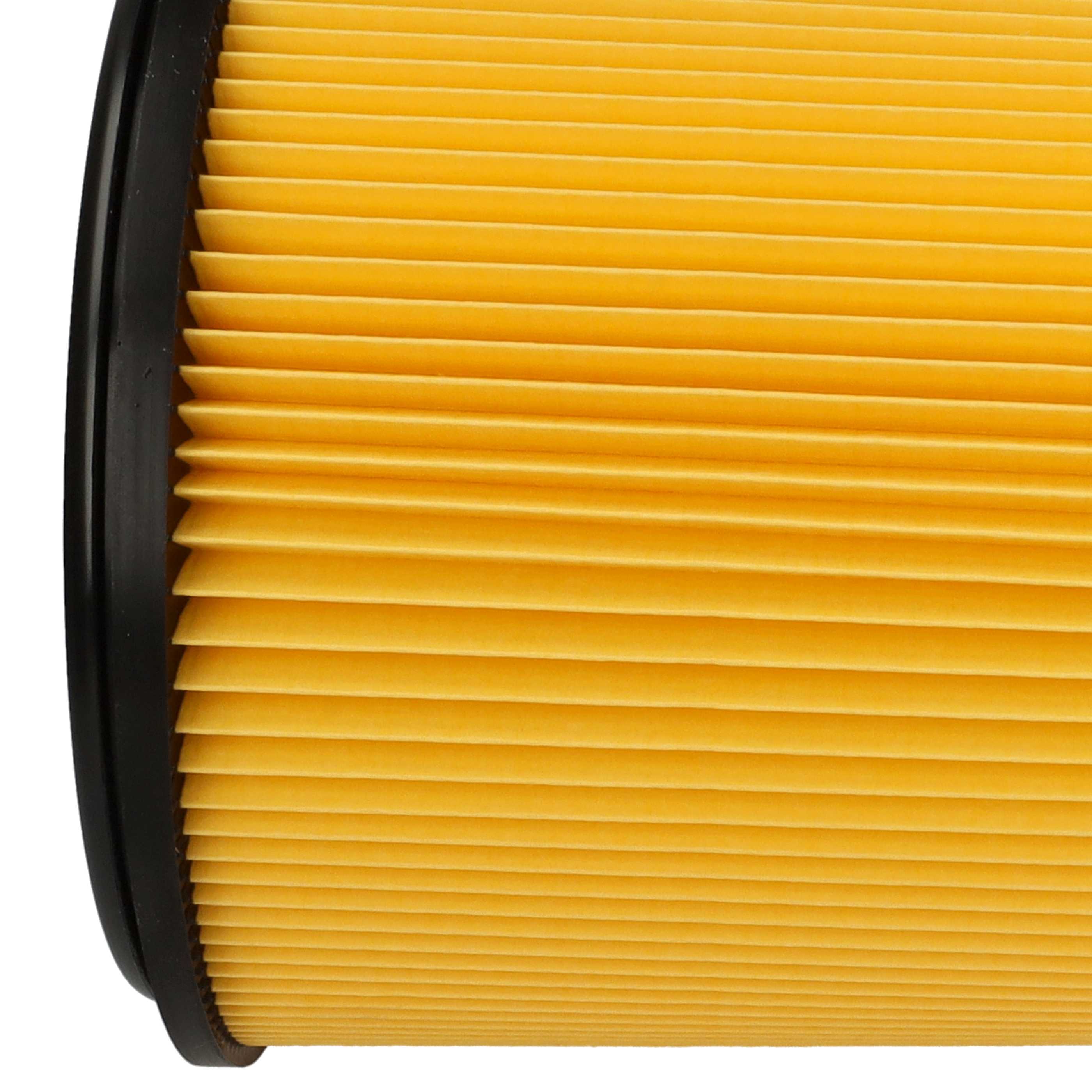 2x Filtercartridge filter replaces Grizzly 91092030 for Parkside Vacuum Cleaner, black / yellow