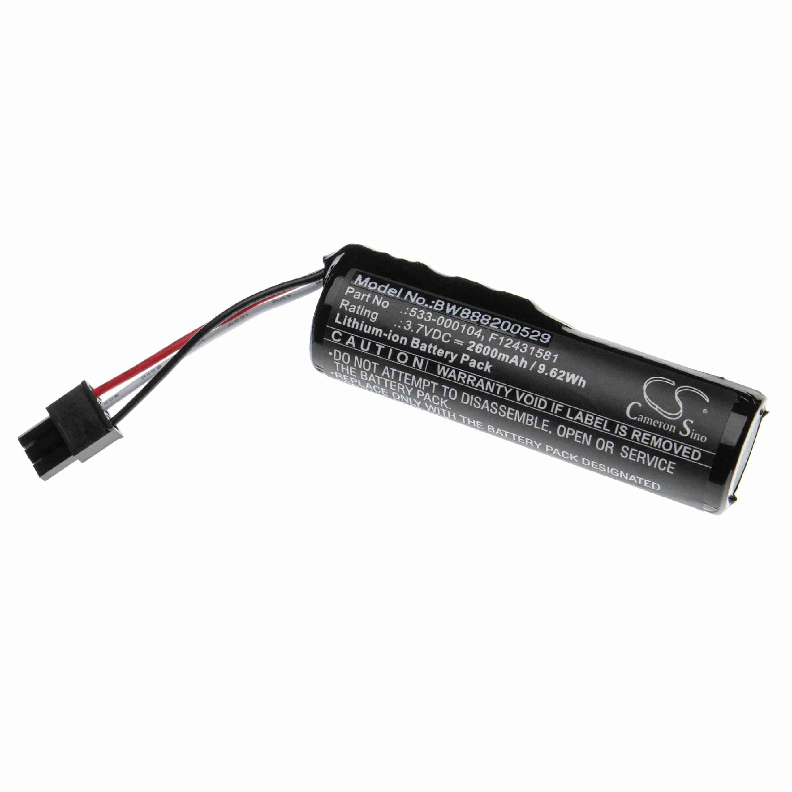  Battery replaces Logitech F12431581, 533-000104, 533-000138 for LogitechLoudspeaker - Li-Ion 2600 mAh