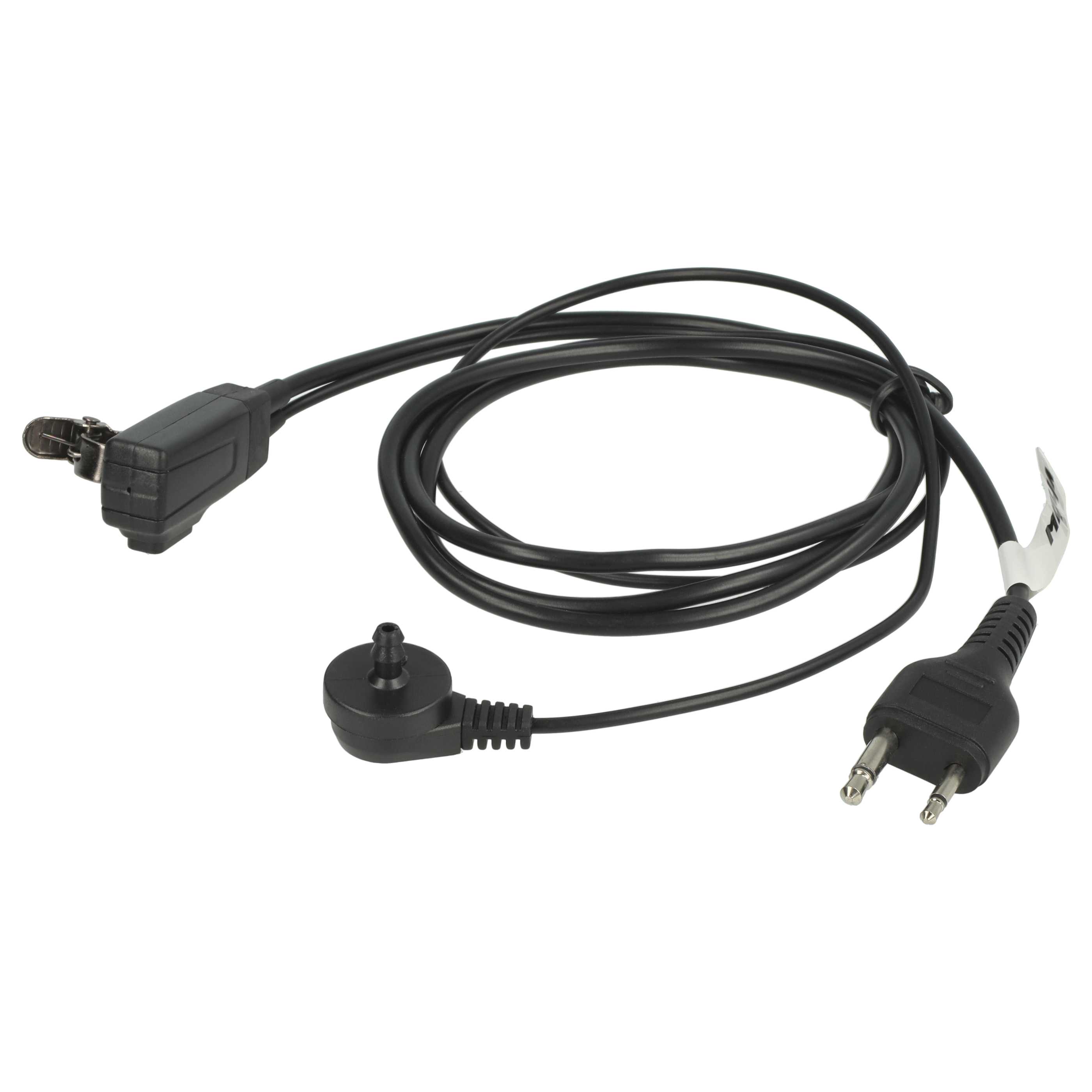 5x Security Headset suitable for Motorola GP680 ATEX Radio - "Take Call Button", Clip Mount + Phono Cable