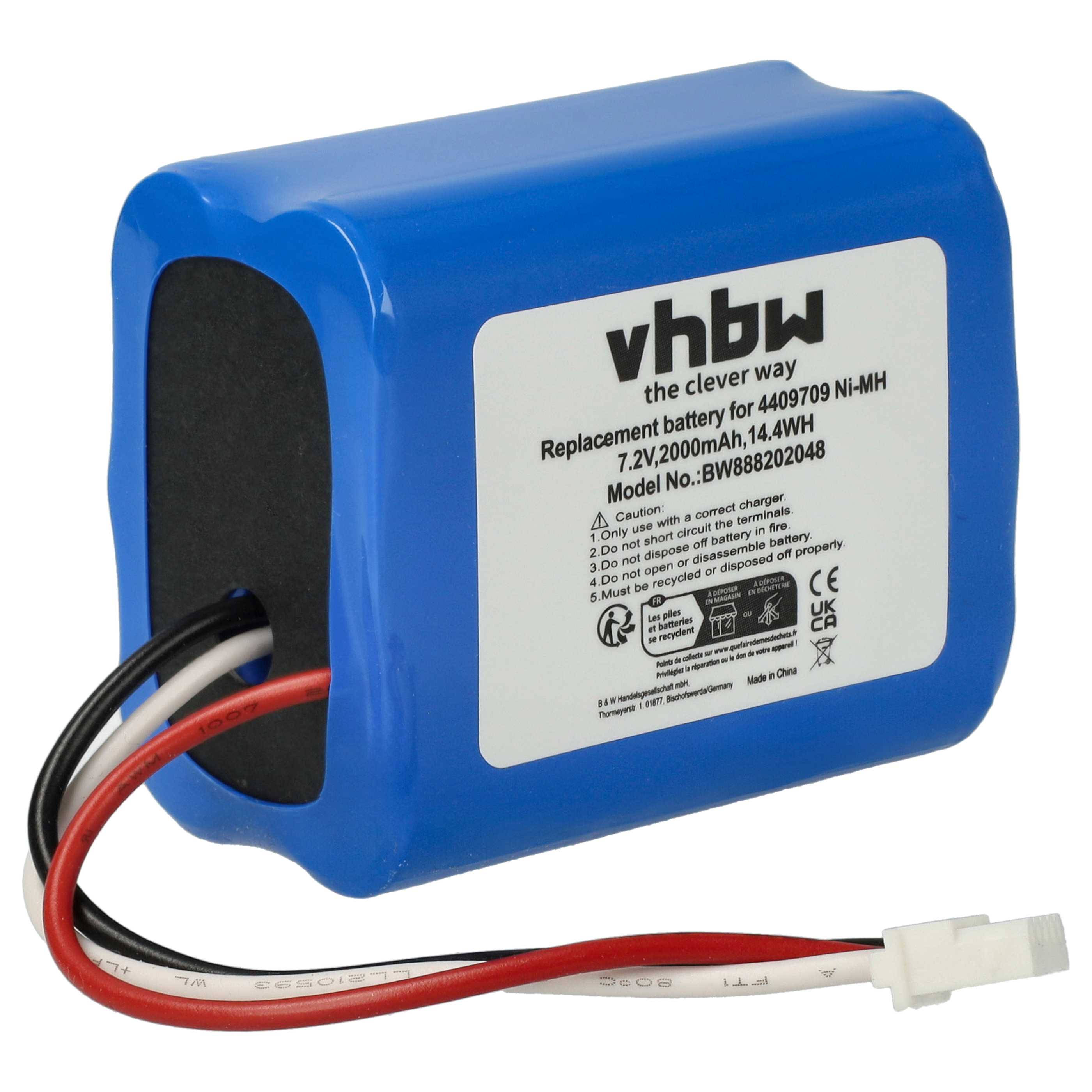 Batteria sostituisce iRobot 4409709, GPRHC202N026 per robot aspiratore Proscenic - 2000mAh 7,2V NiMH