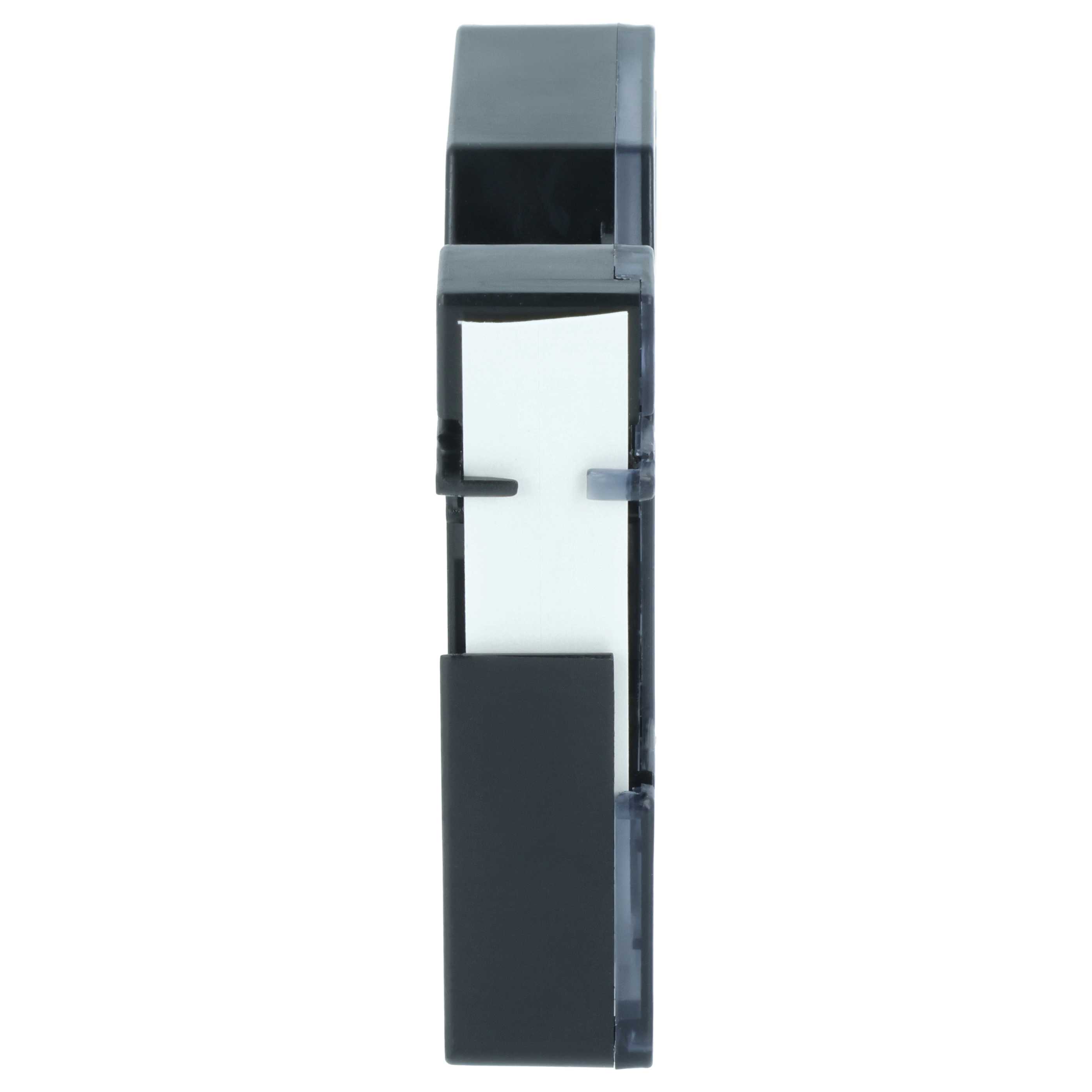Cassette à ruban remplace Dymo 18483 - 12mm lettrage Noir ruban Blanc, plastique, polyester