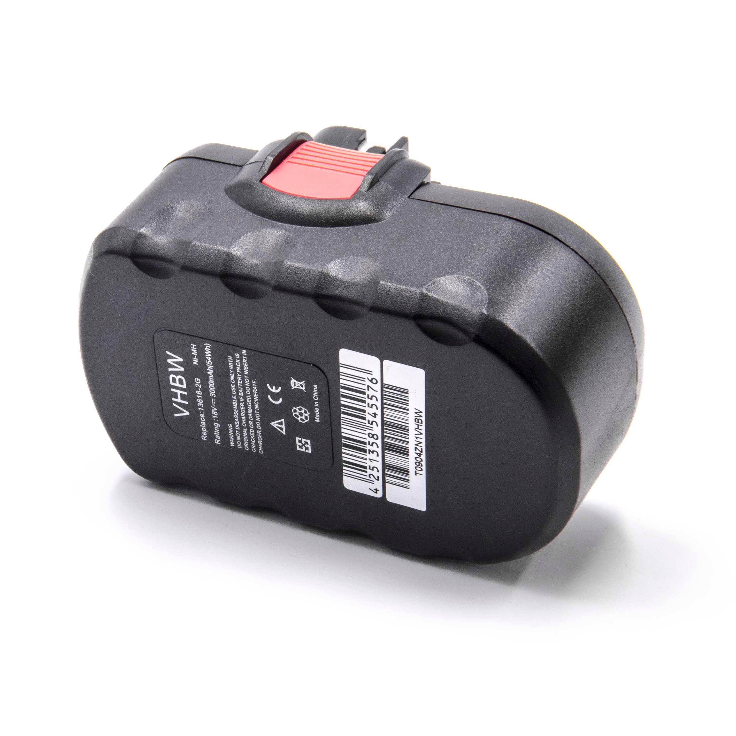 Batterie remplace Bosch 2 607 335 278, 2 607 335 266 pour outil électrique - 3000 mAh, 18 V, NiMH