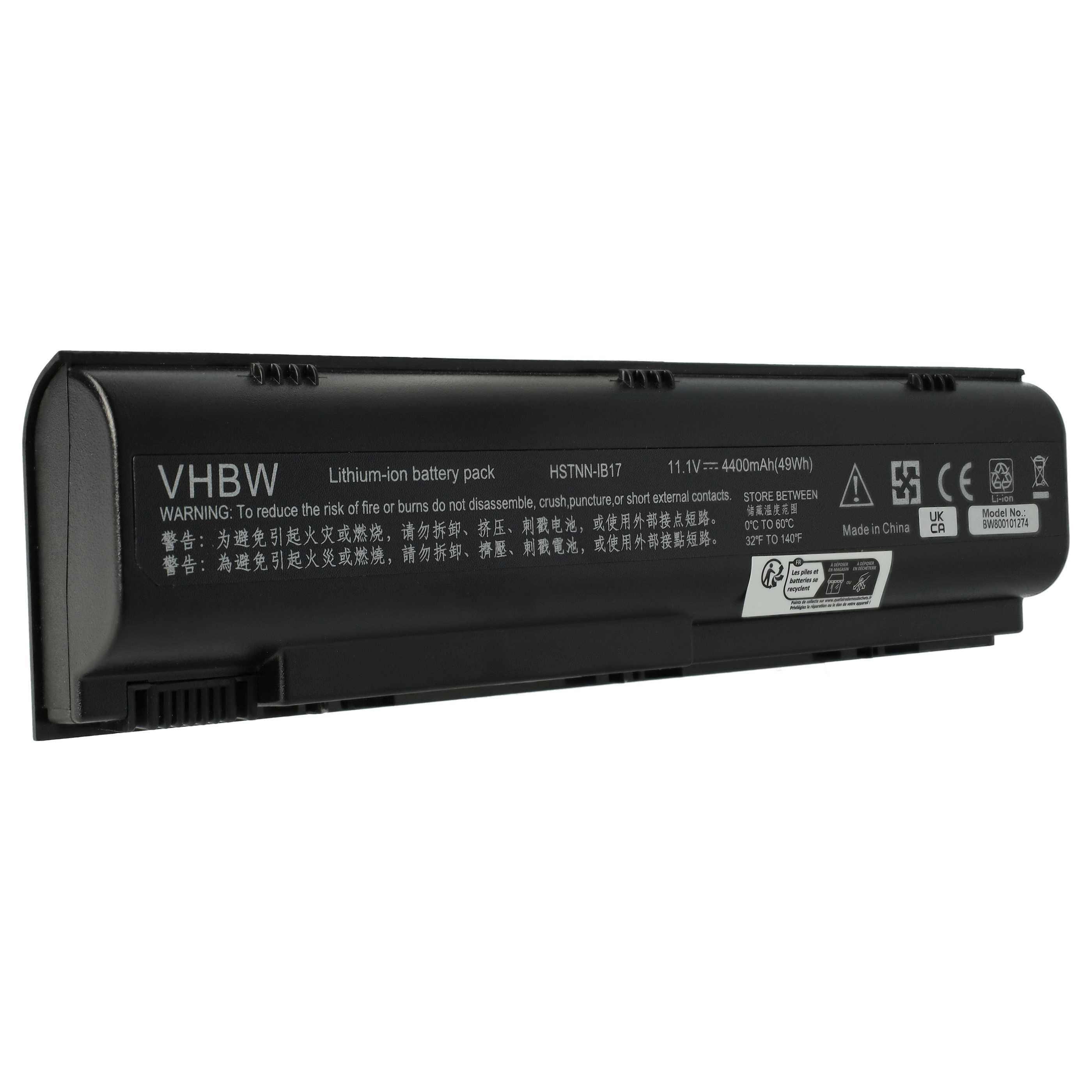 Batteria sostituisce HP 367760-001, 367759-001, 383493-001 per notebook HP - 4400mAh 10,8V Li-Ion nero