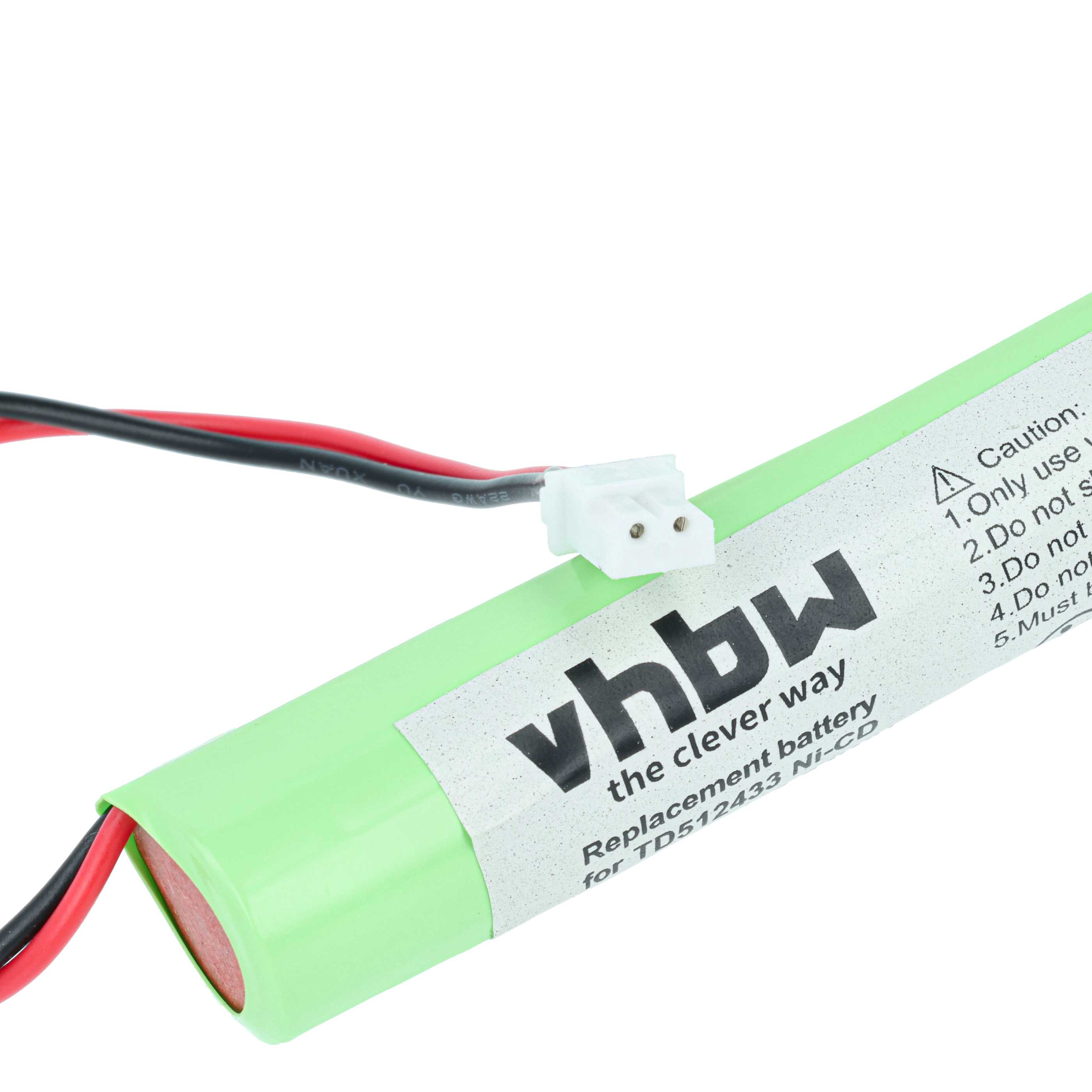 2x Akumulator do oświetlenia awaryjnego zamiennik BAES TD512433 - 800 mAh 4,8 V NiCd
