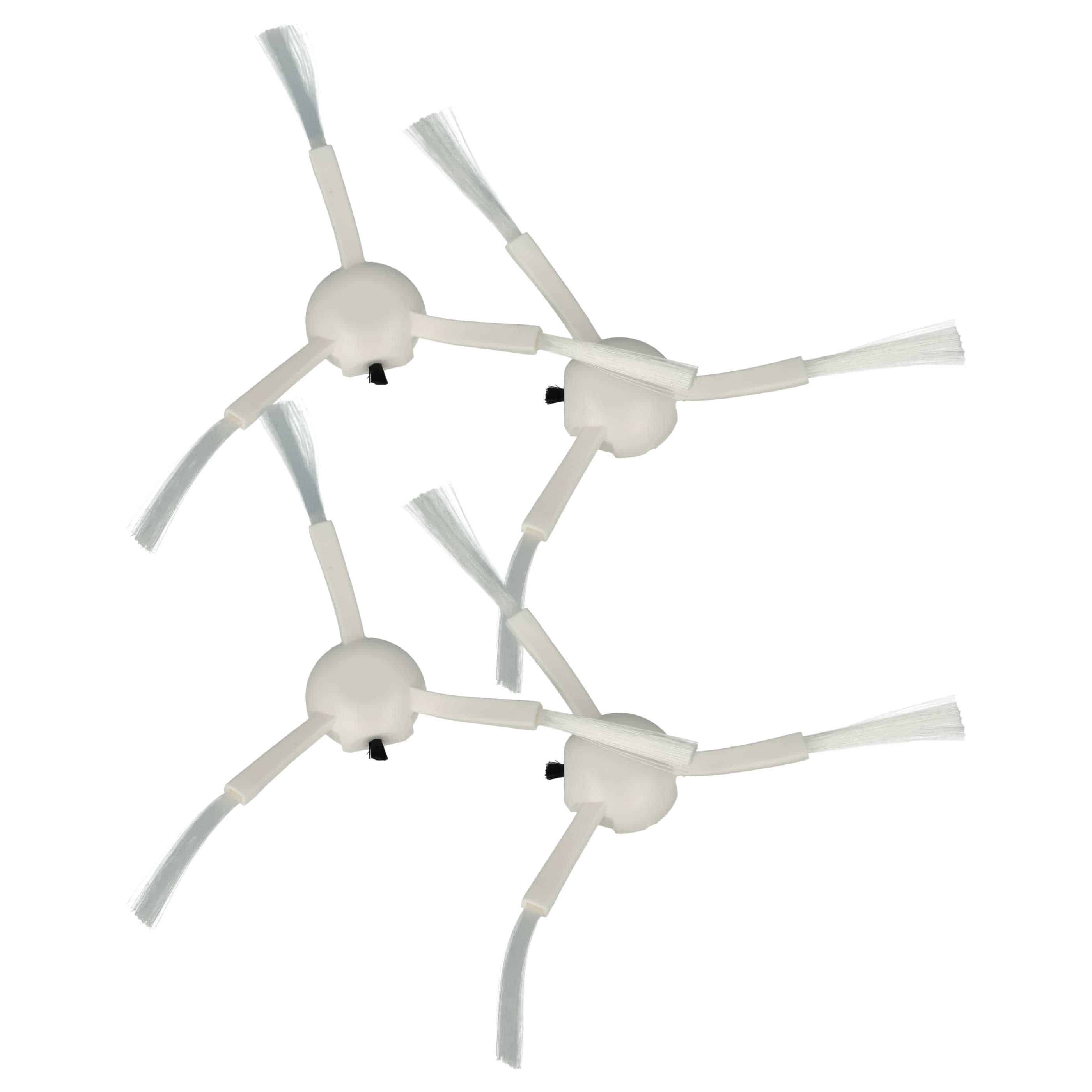 4x Side Brush replaces Dreame 2839434, 20020100000446 for Dreame Robot Vacuum Cleaner etc. - 3-armed, white
