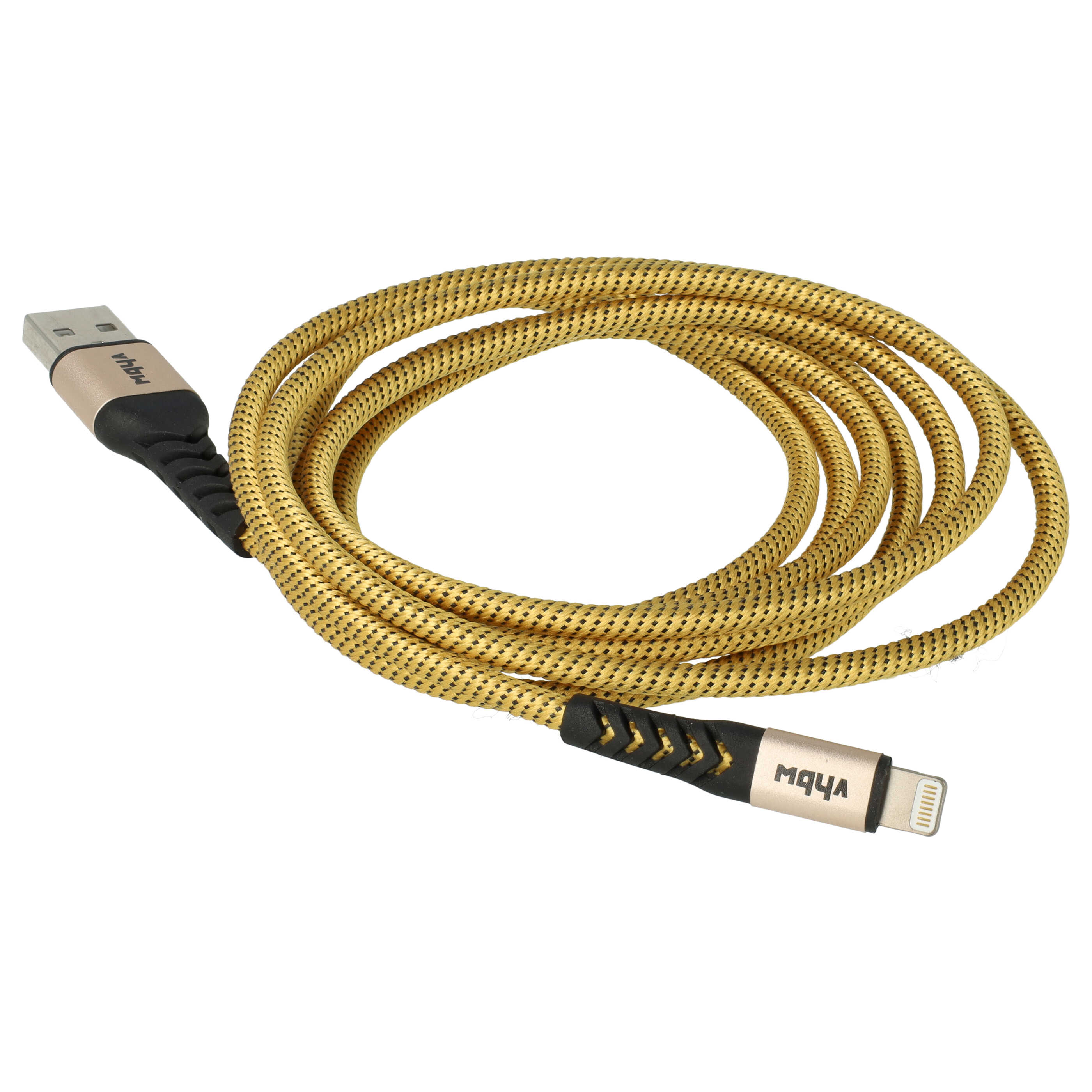 Câble Lightning vers USB A pour iOS - noir / jaune, 180cm