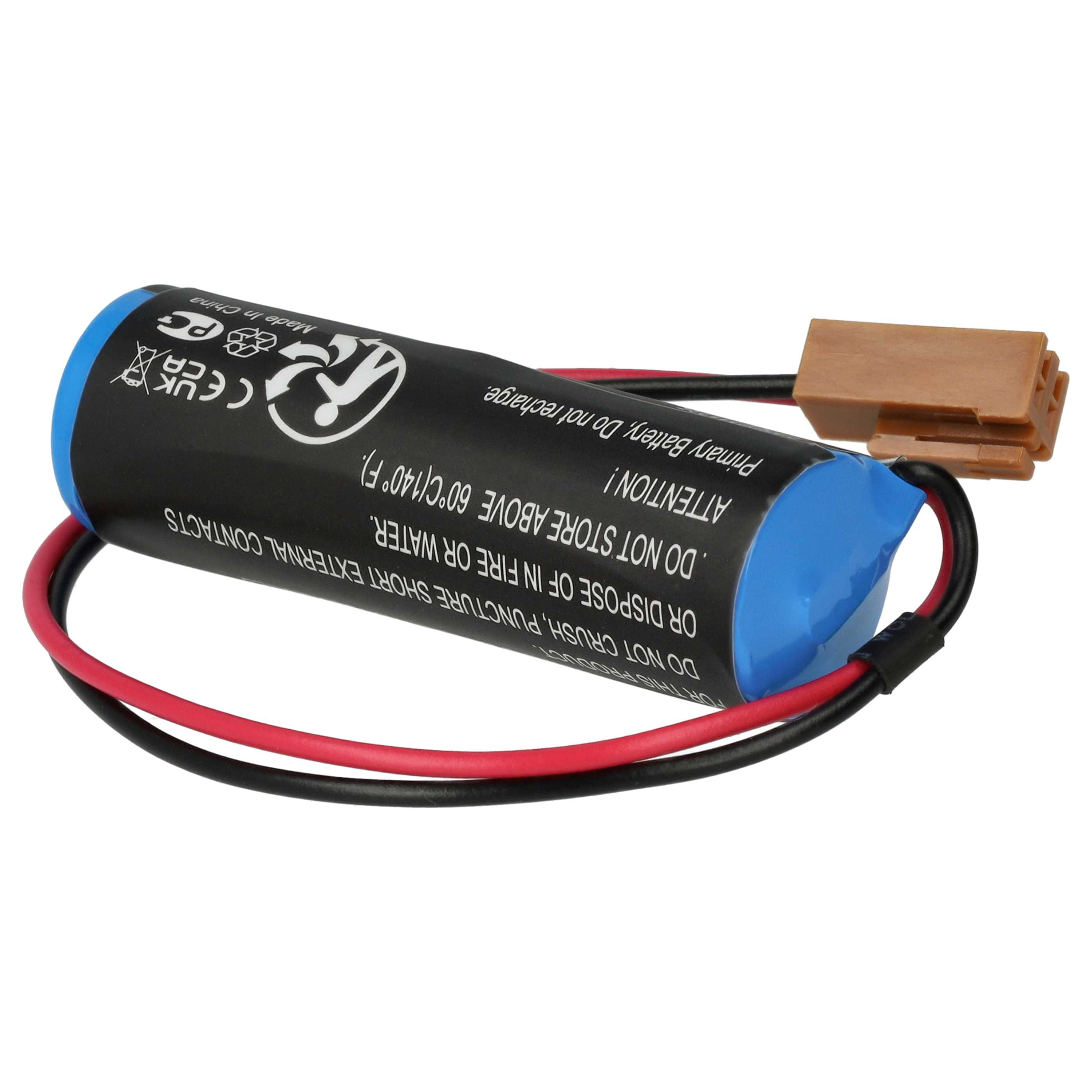 Batería reemplaza Toshiba ER6V, ER14500 para dispositivo medición (2000 mAh, 3,6 V, Li-MnO2)