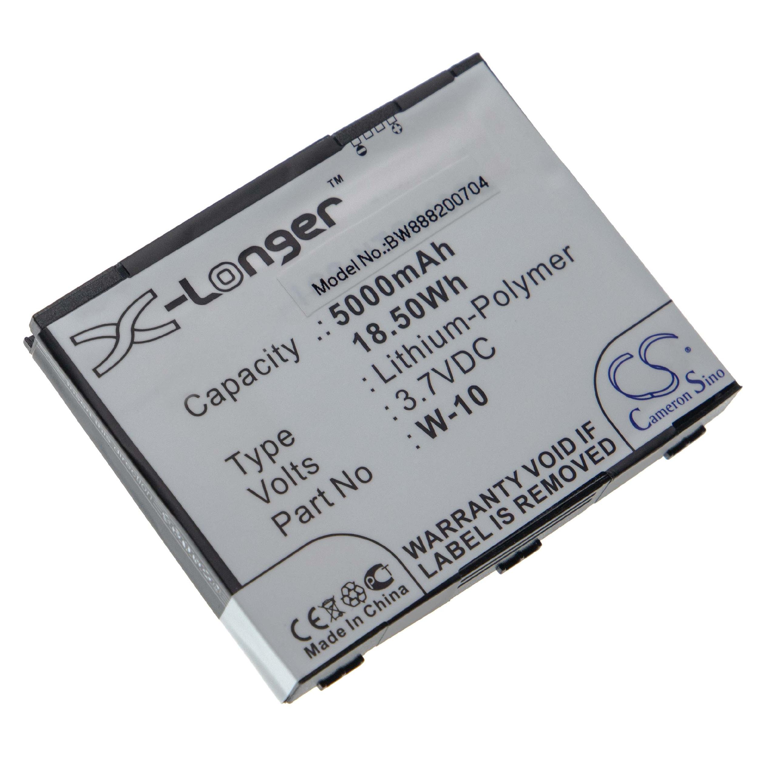 Batería reemplaza Netgear W-10, 308-10019-01 para router Telstra - 5000 mAh 3,7 V Li-poli