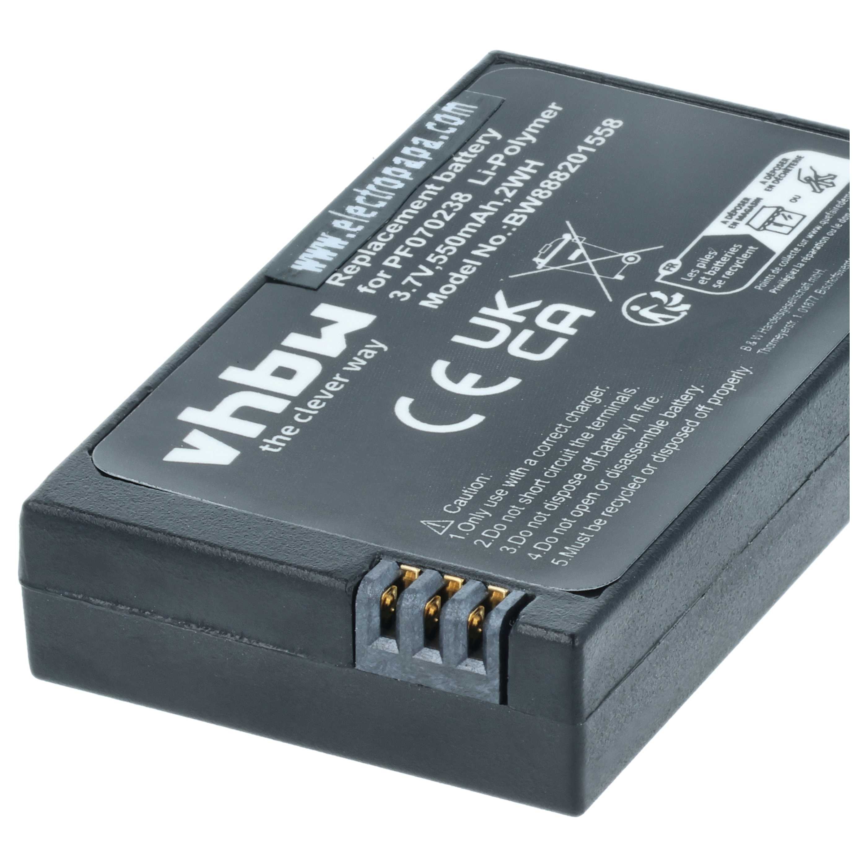 Batterie remplace Parrot MCSAS00314, MCSAS00319, PF070238 pour drone Parrot- 550mAh 3,7V Li-polymère