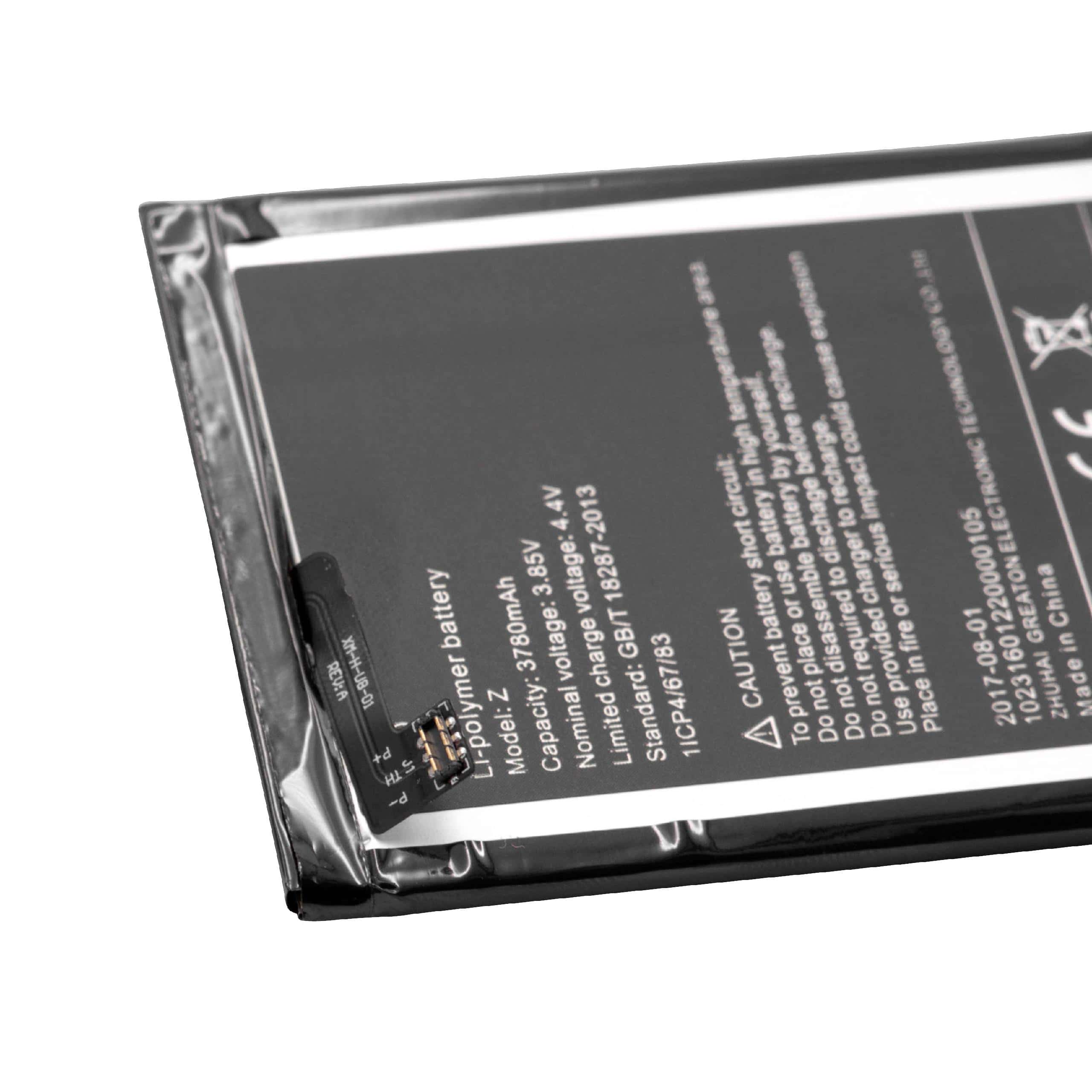 Mobile Phone Battery Replacement for UMIDIGI UMi 1ICP4/67/83 - 3780mAh 3.85V Li-polymer