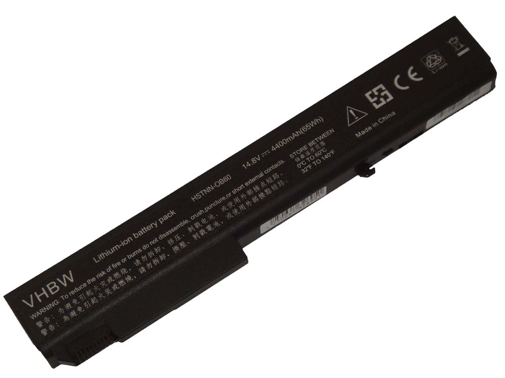 Batterie remplace HP 493976-001, 484788-001, 458274-421 pour ordinateur portable - 4400mAh 14,8V Li-ion, noir