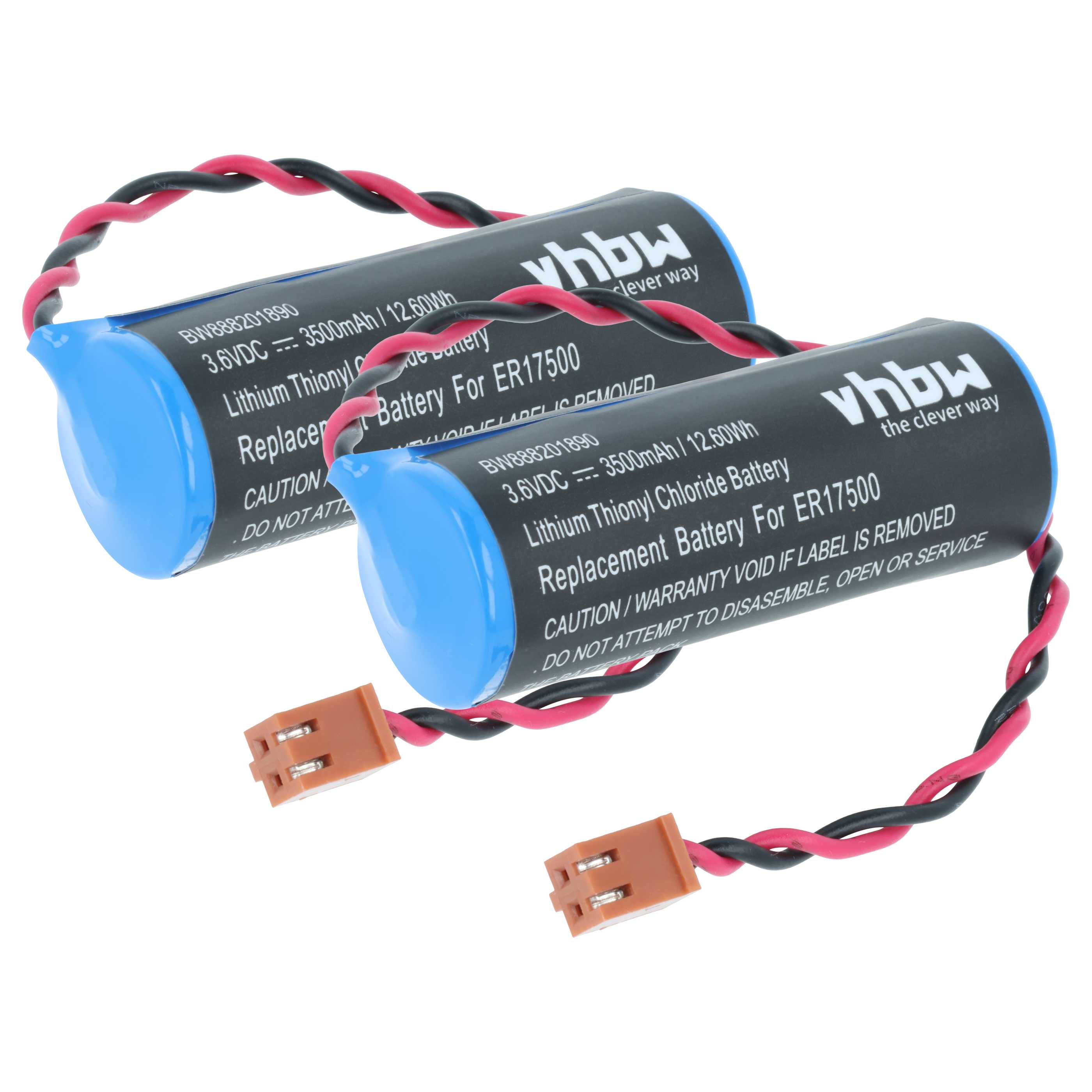 2x Batería reemplaza Omron CS1W-BAT01 para controlador (3500 mAh, 3,6 V, Li-SOCl2)