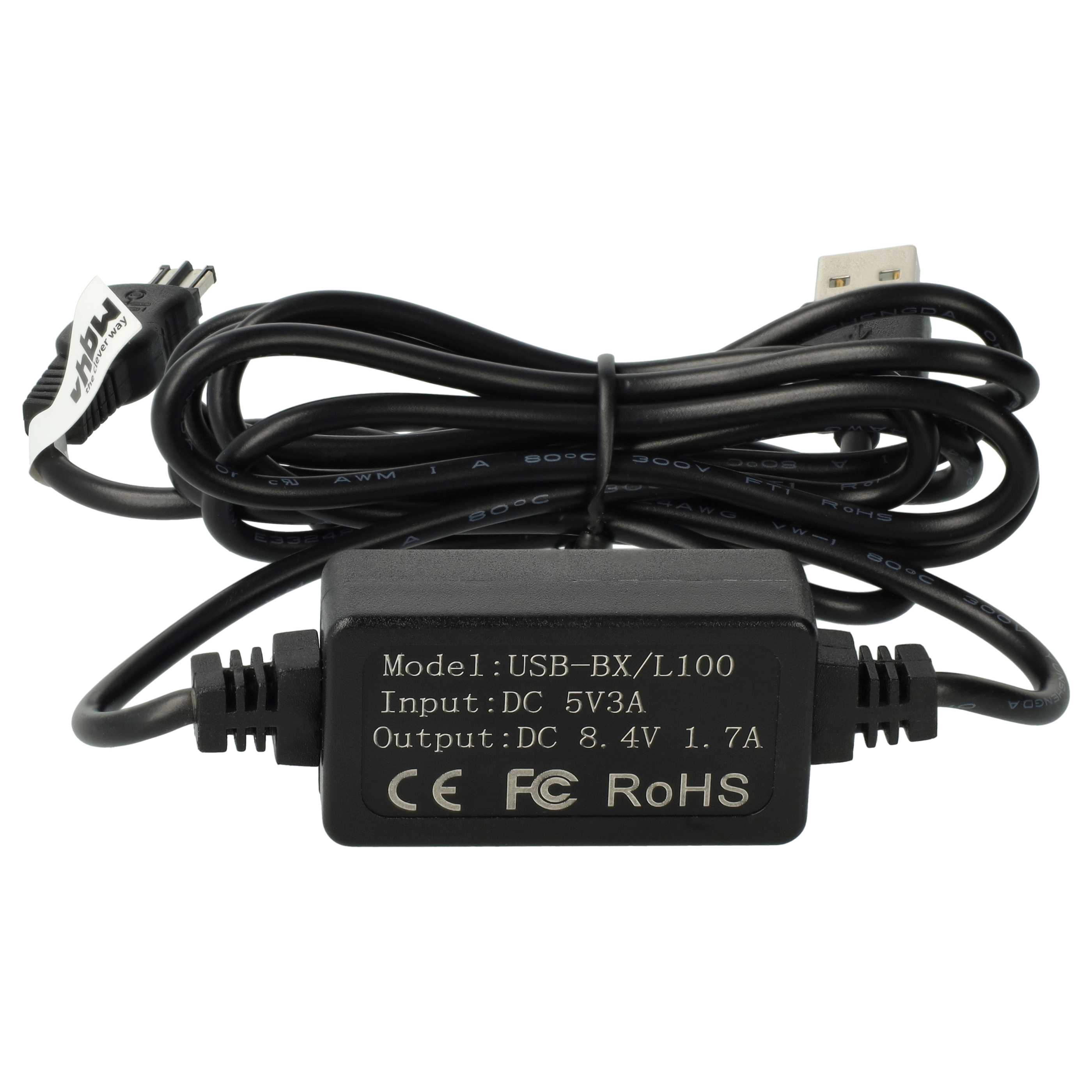 2x USB Power Supply replaces AC-L10 AC-L100 AC-L10A AC-L15A AC-L15B AC-L10B AC-L15 for Camera, 8.4 V 1.7 A