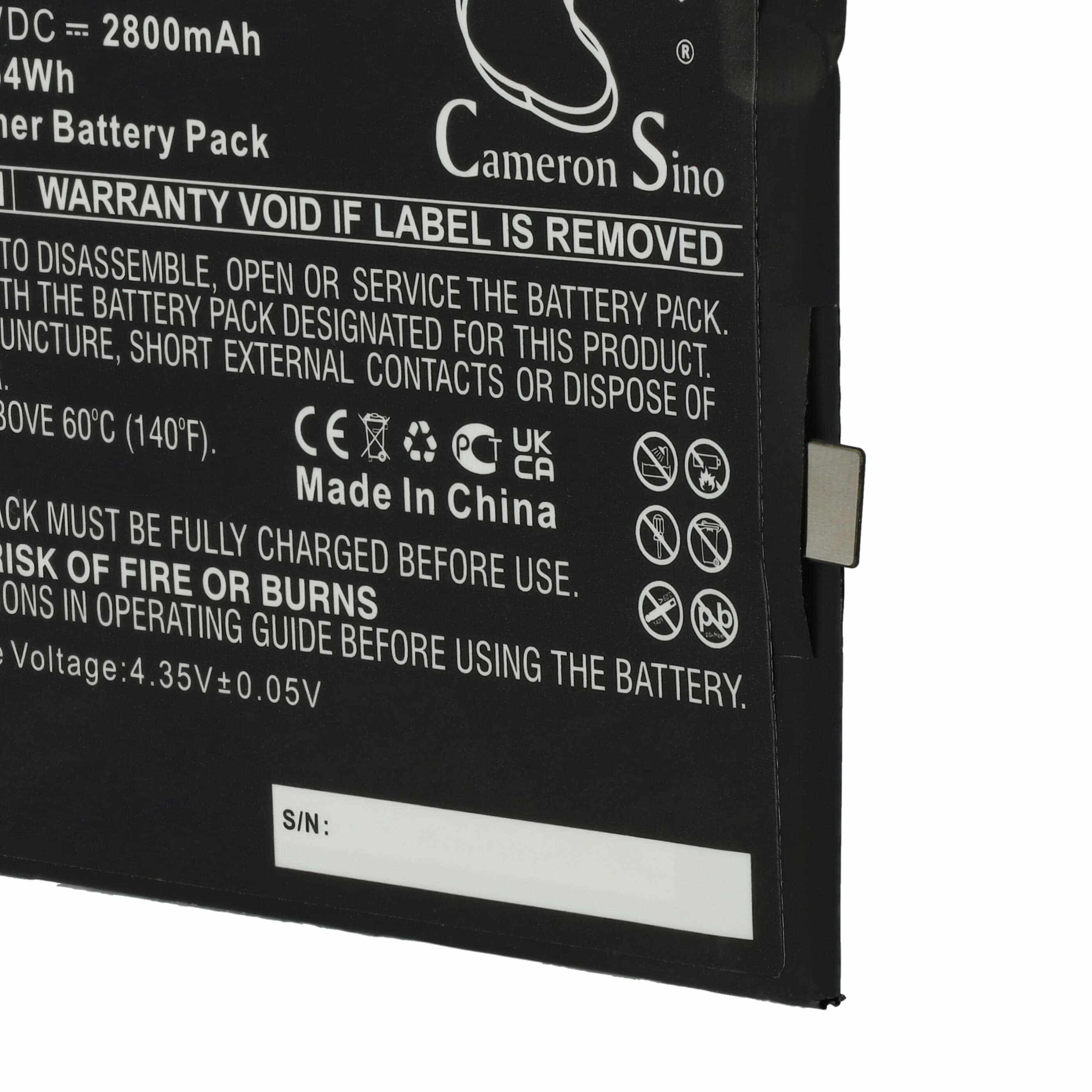 Batterie remplace Archos AC55GR pour téléphone portable - 2800mAh, 3,8V, Li-polymère