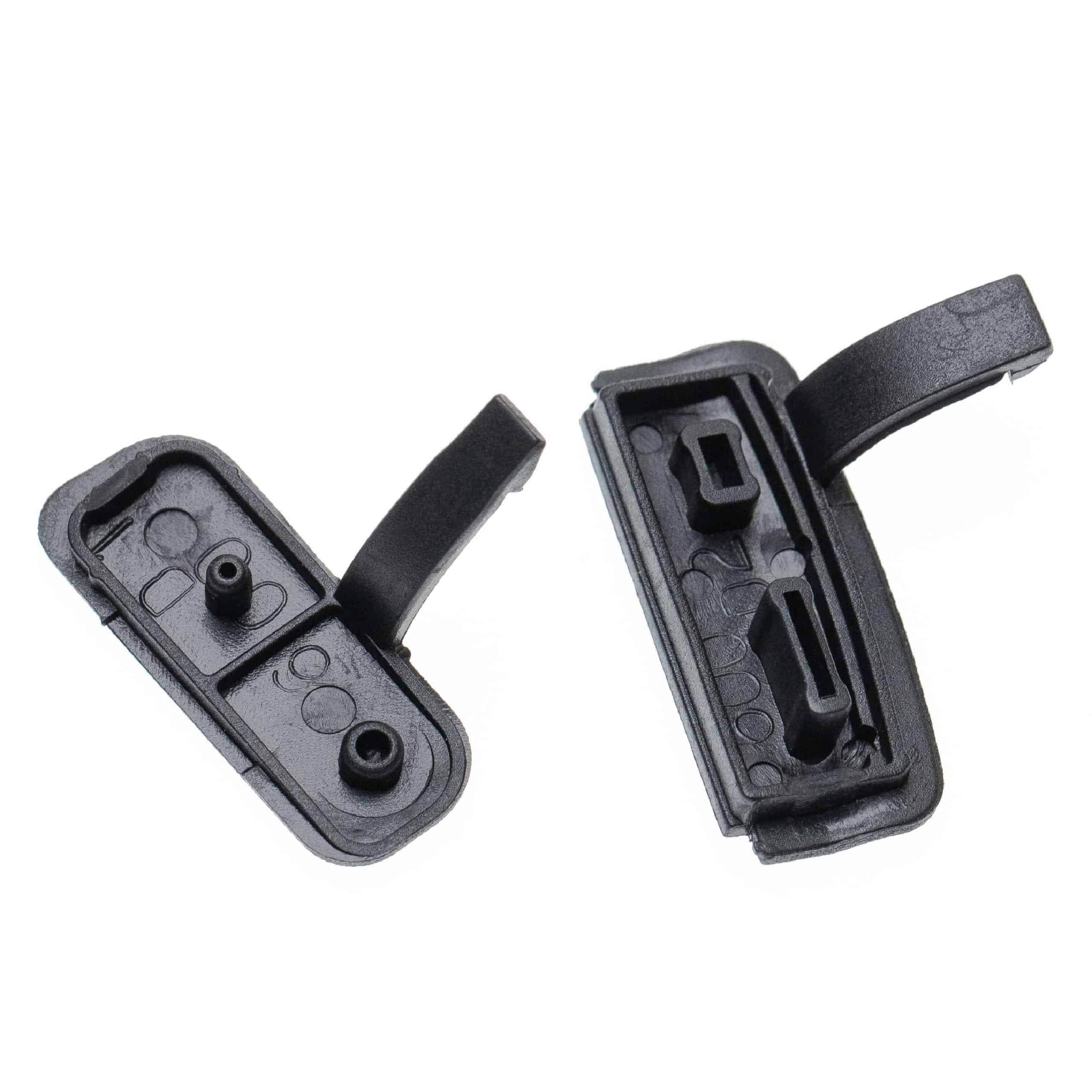 2x Cache-connecteurs pour appareil photo Canon EOS 600D - Capuchons de rechange, gomme, noir