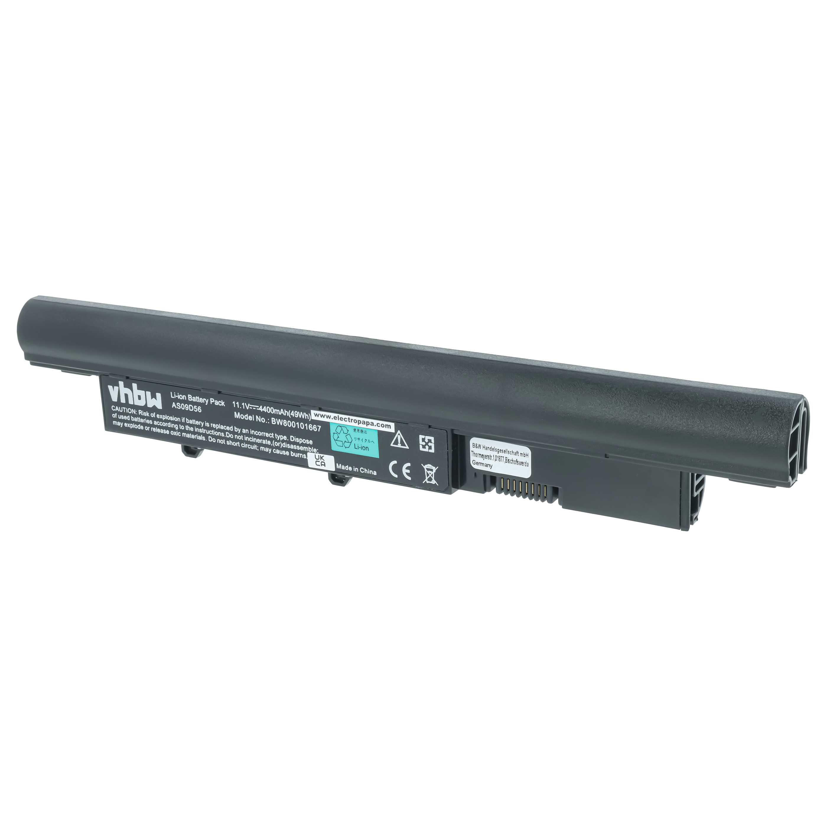 Akumulator do laptopa zamiennik Acer 3UR18650-2-T0408, 934T4070H, AS09D31 - 4400 mAh 11,1 V Li-Ion, czarny