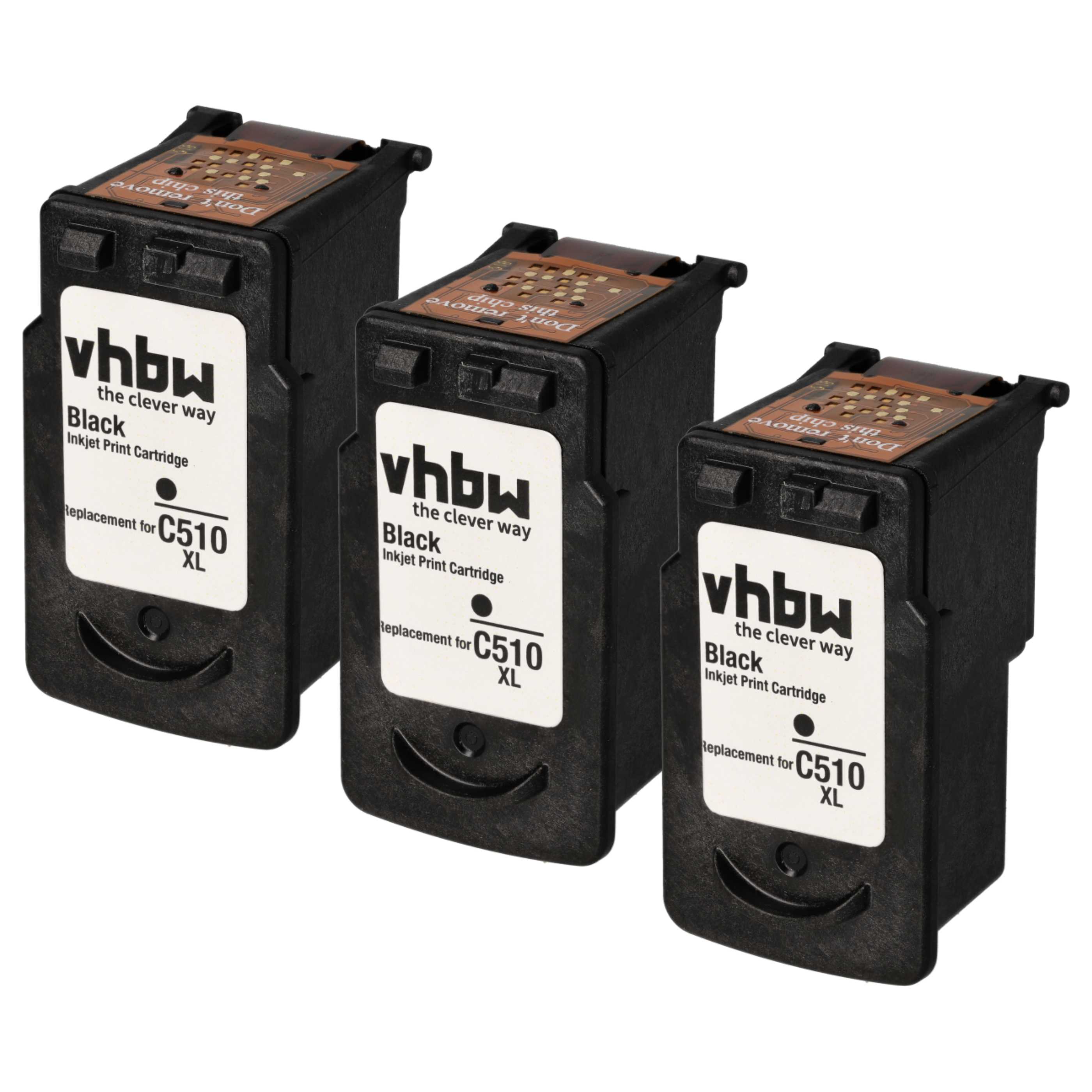 3x Ink Cartridges replaces Canon PG-510, PG-510XL MP240 Printer - black