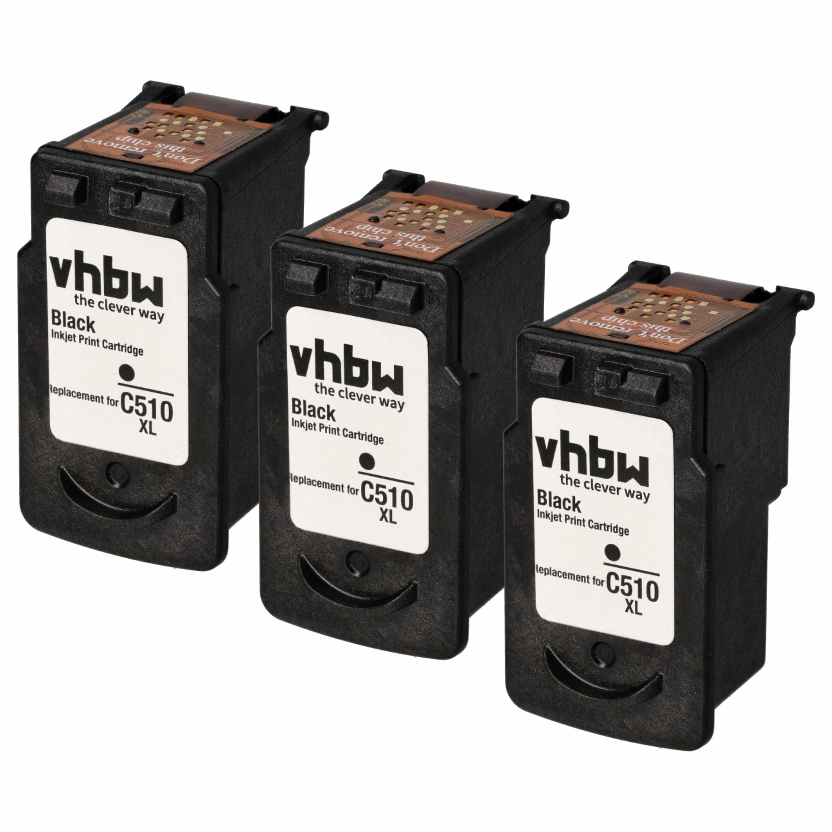 Mp240 Ink 3x Ink Cartridges replaces Canon PG-510, PG-510XL MP240 Printer - black ...