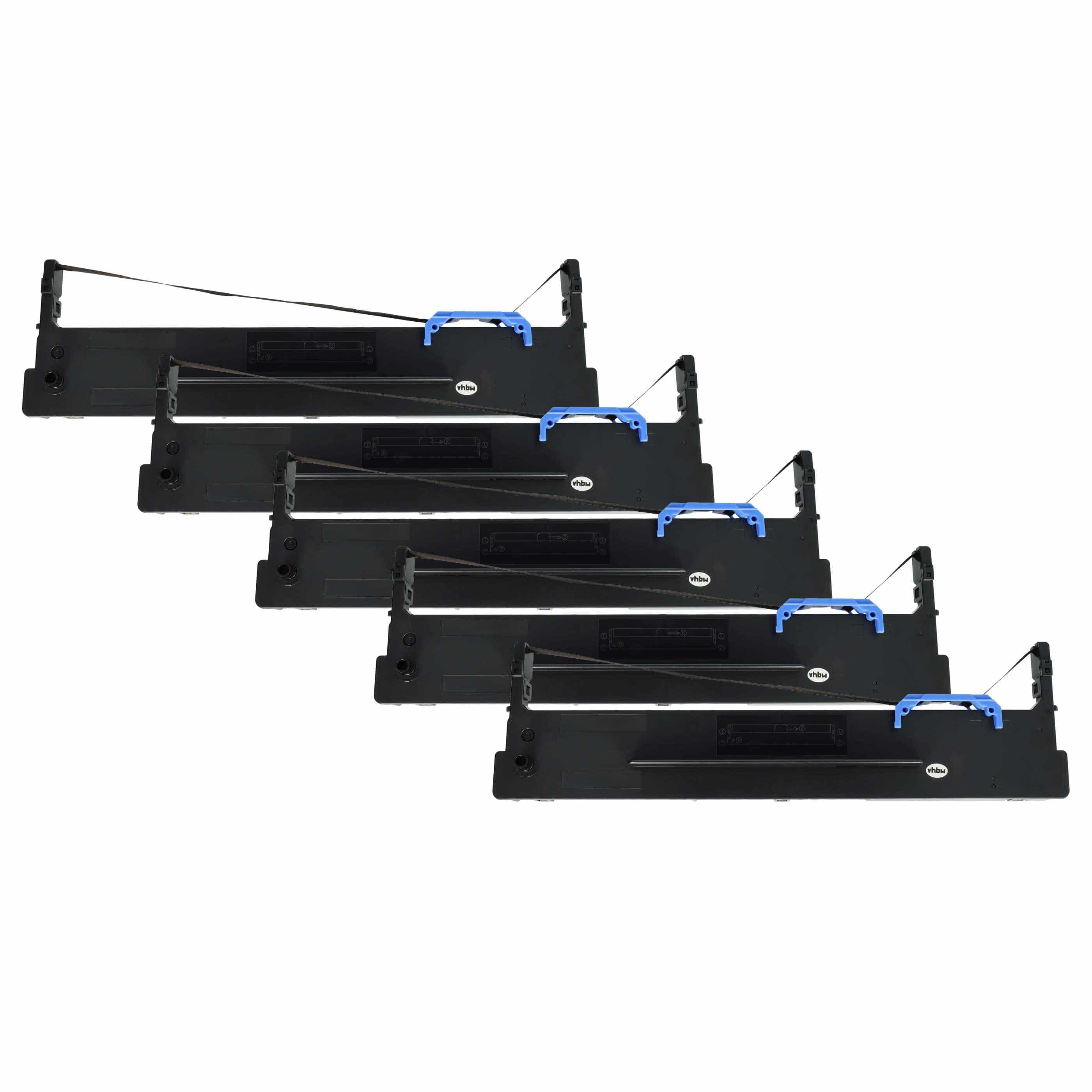 5x Ink Ribbon replaces Tally 099007 for Dot Matrix, Receipt Printer - Black