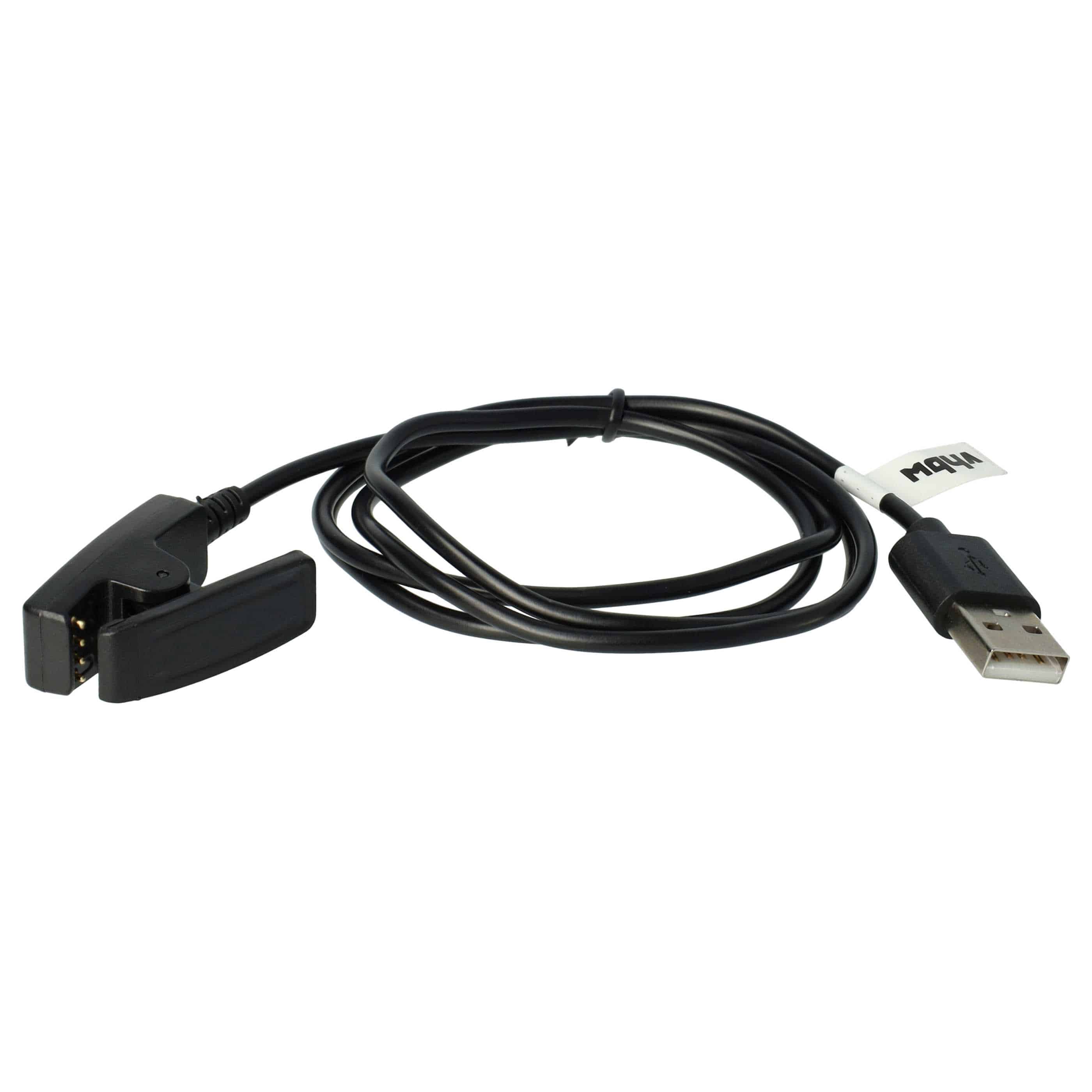 Cable de carga USB reemplaza Garmin 010-11029-19 para smartwatch Garmin - negro 100 cm