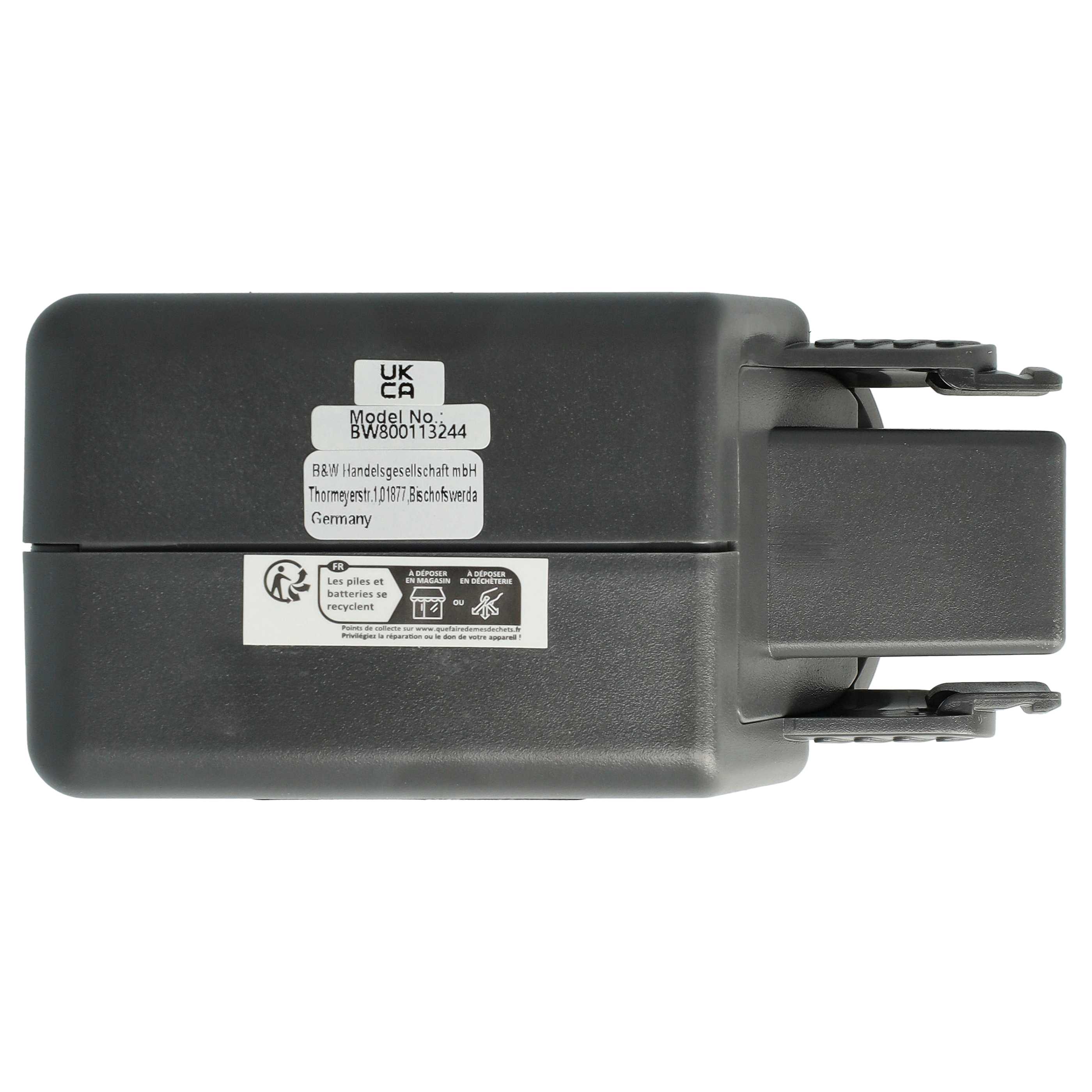 Lawnmower Battery Replacement for Wolf Garten 7420090, 7420072 - 1500 mAh 18 V Li-Ion, grey