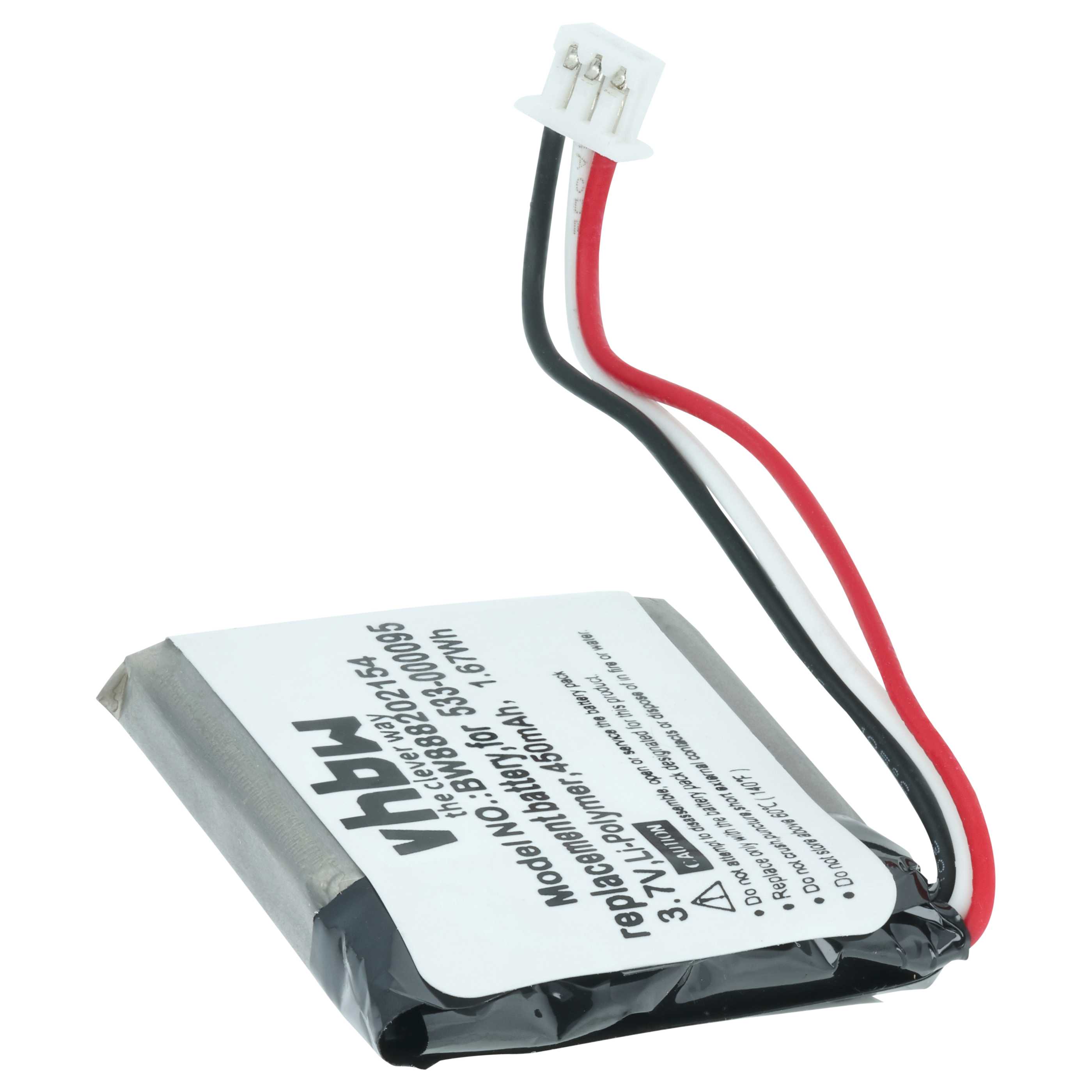 Batteria sostituisce Logitech 533-000095 per auricolari cuffie - 450mAh 3,7V Li-Poly