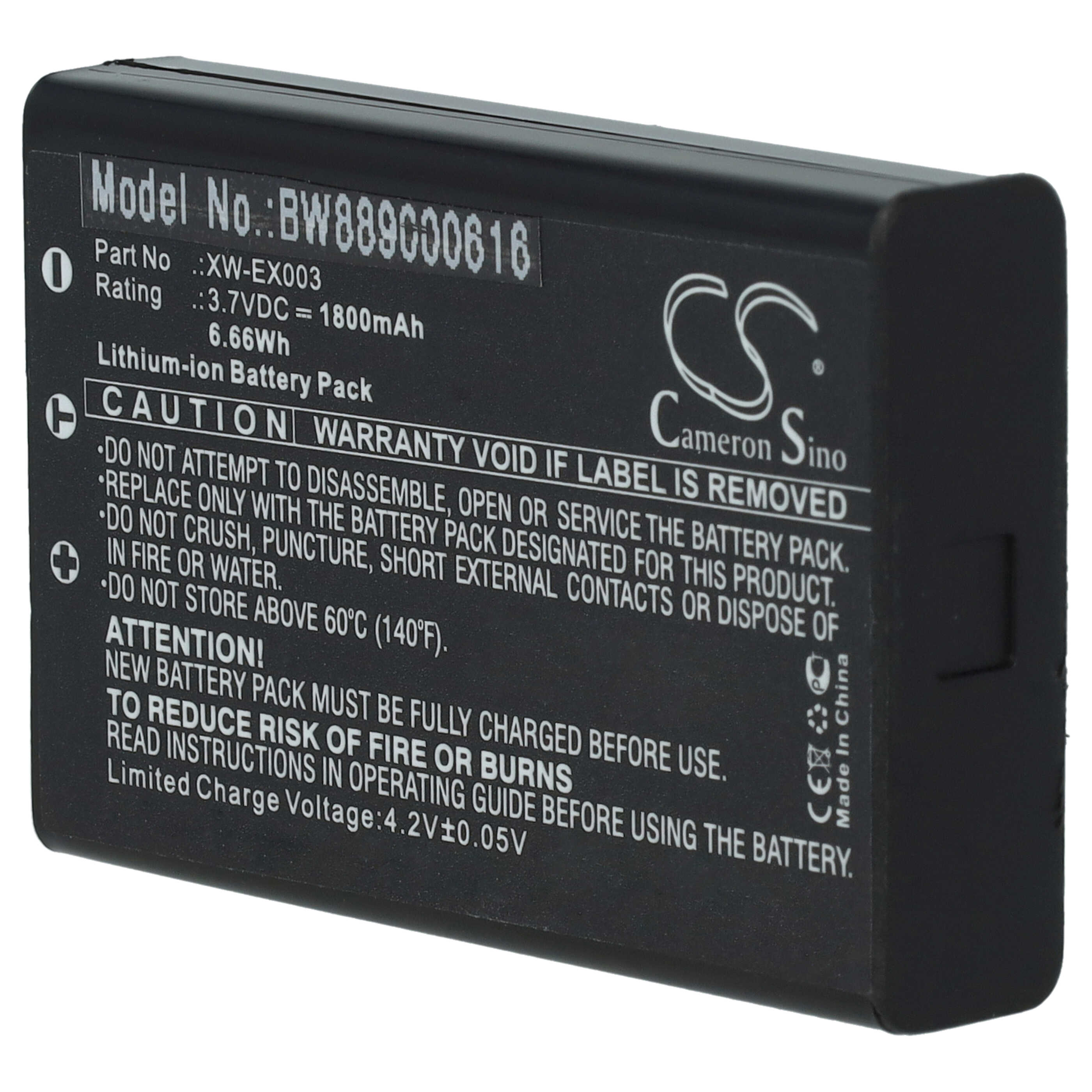 Akumulator do przyrządu pomiarowego zamiennik EXFO CGA-E/111GAE, GP-1001, XW-EX003 - 1800 mAh 3,7 V Li-Ion