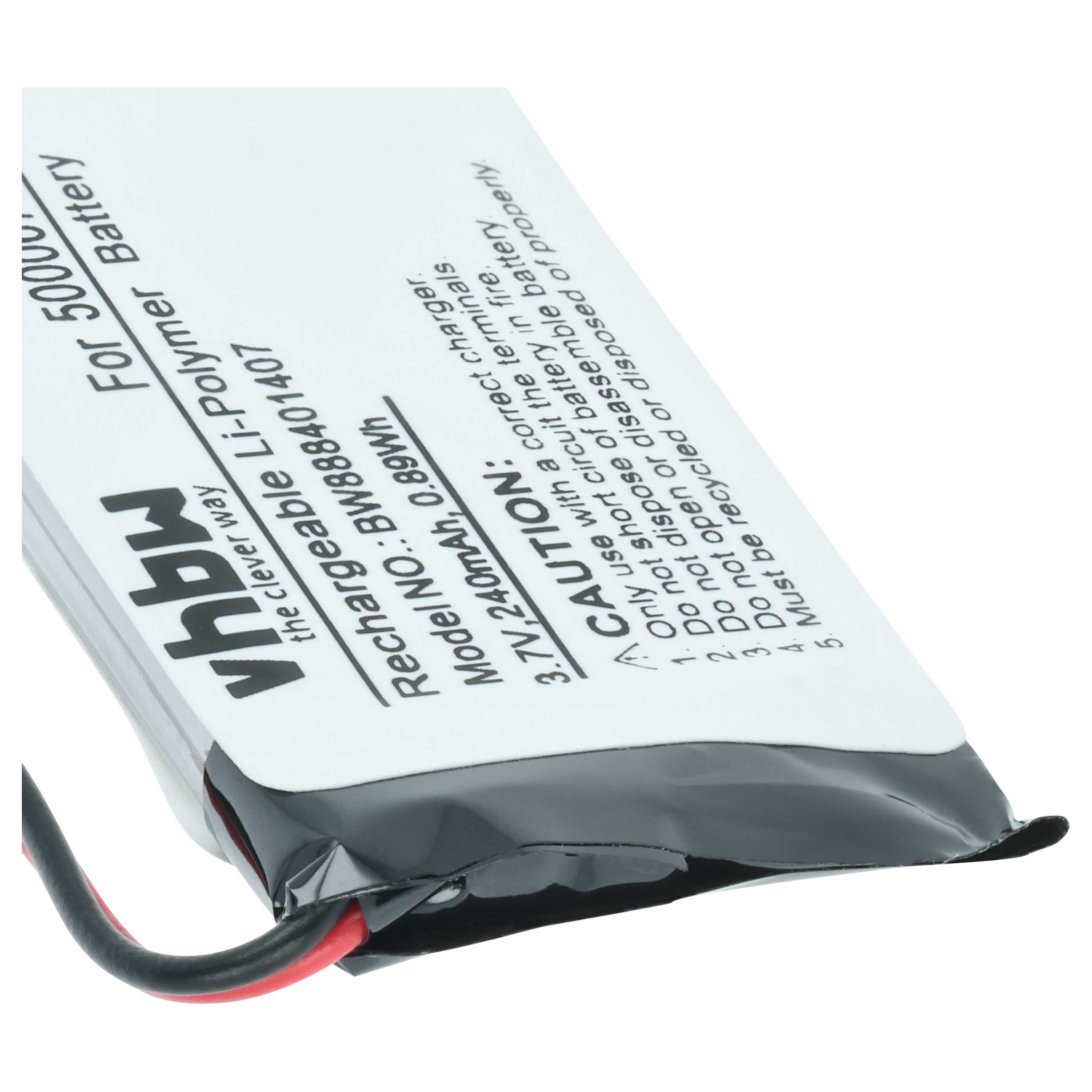 Batterie remplace Mitel 50006764, 50005711 pour téléphone Mitel - 240mAh 3,7V Li-polymère