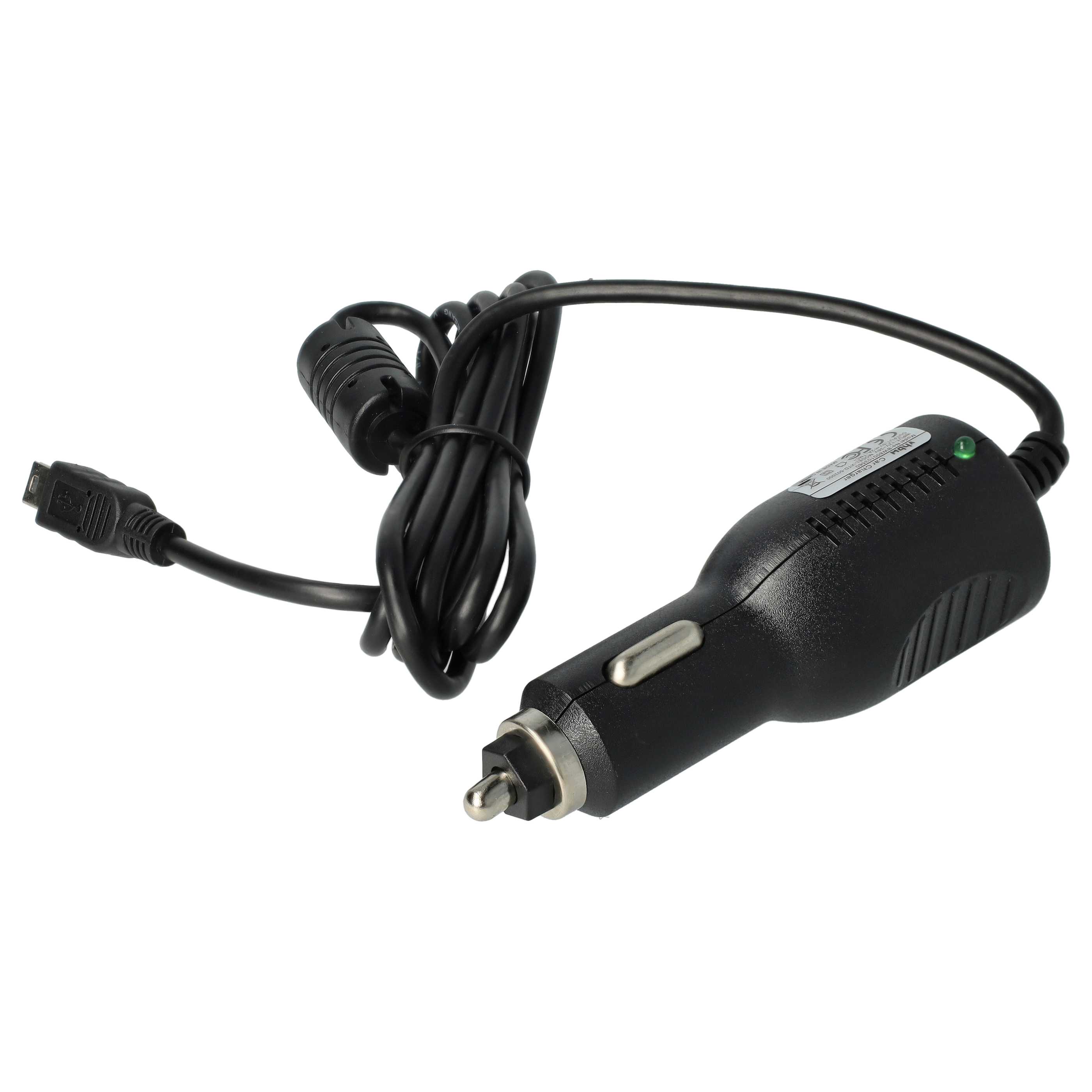 Caricatore per auto mini-USB 2,0 A per dispositivi come GPS, navigatore + antenna TMC integrata