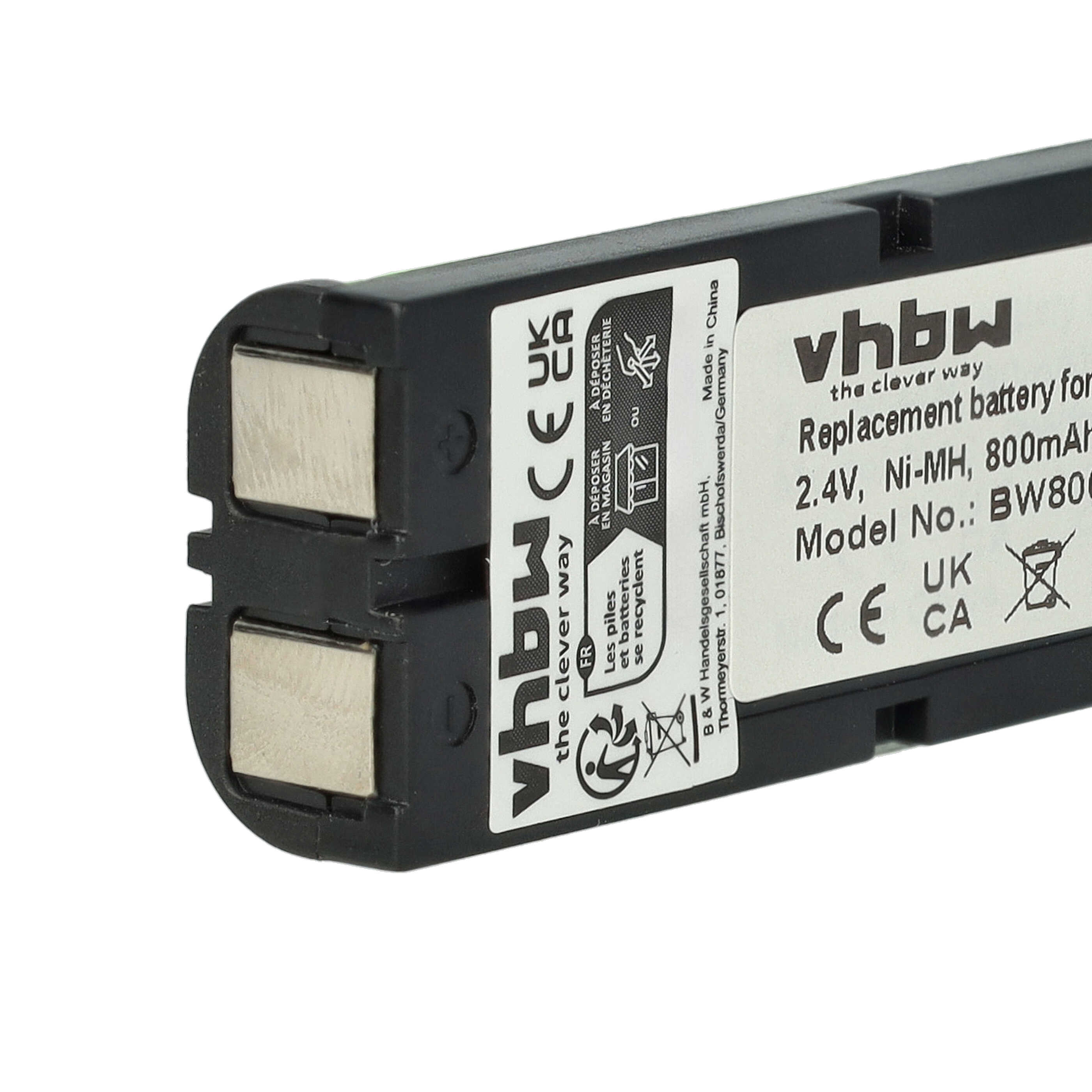 3x Batteries remplace 86420, BT-1009, HHR-P105, CPH-508, BBTG0658001 pour téléphone Philips - 800mAh 2,4V NiMH