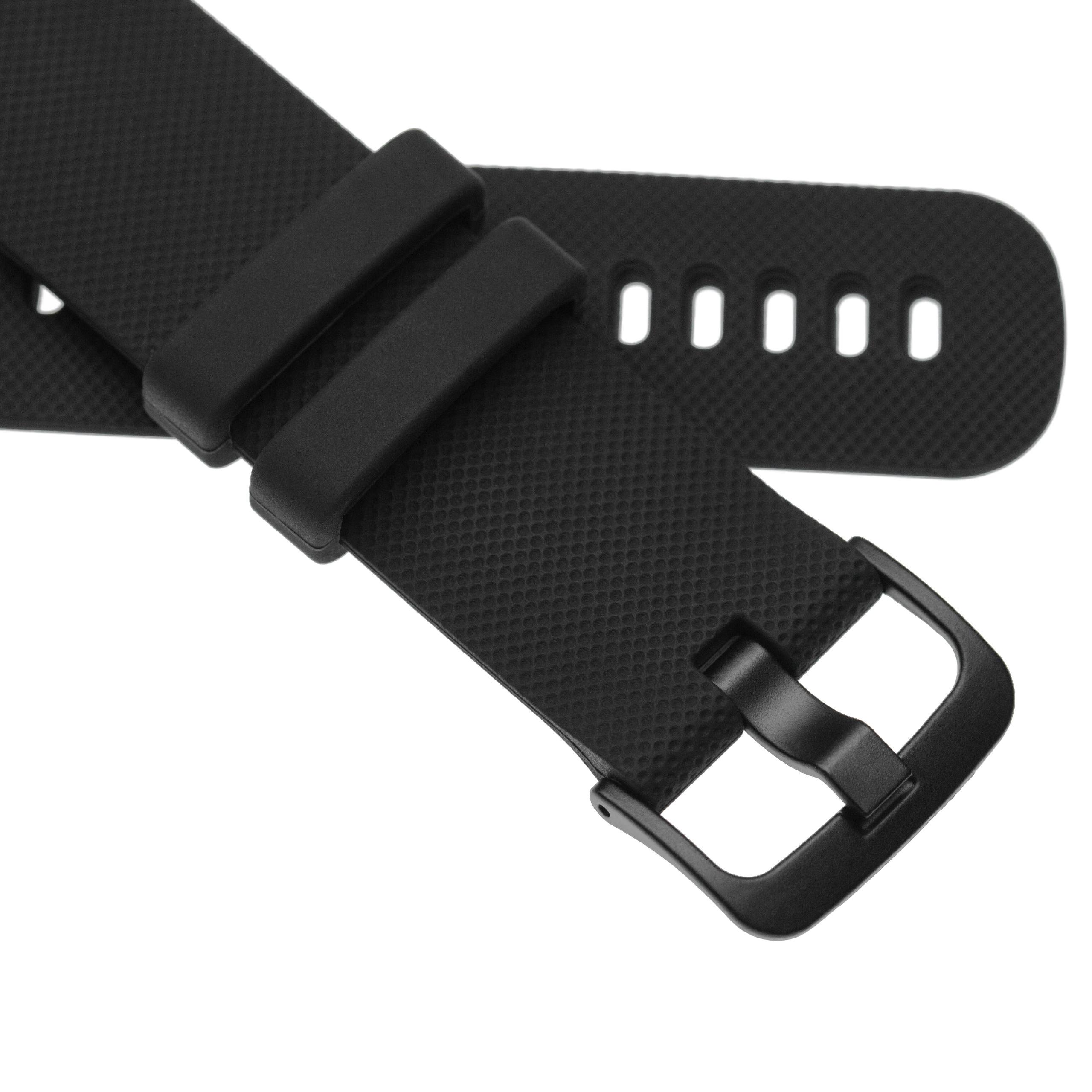 cinturino per Garmin Vivoactive Smartwatch - 12,1 + 9,2 cm lunghezza, 22mm ampiezza, silicone, nero