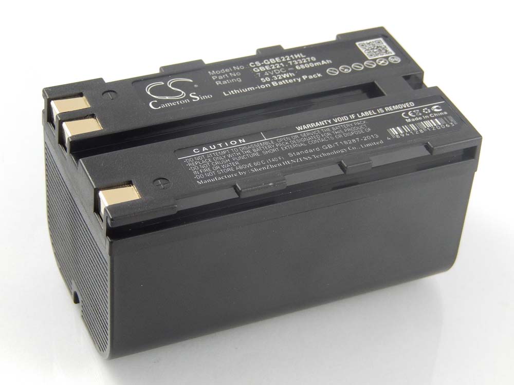 Batterie remplace Geomax ZBA400, ZBA200 pour outil de mesure - 6800mAh 7,4V Li-ion