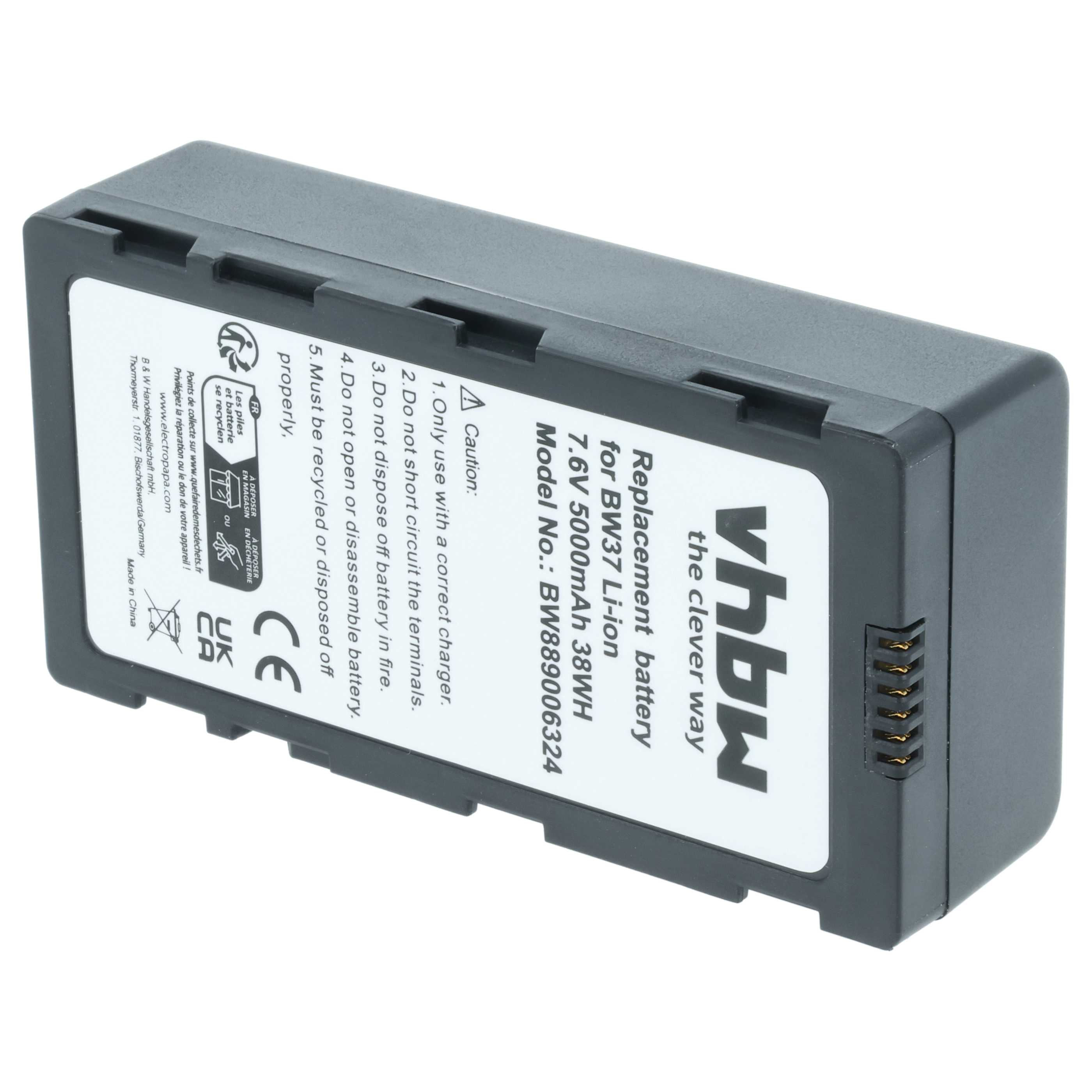 2 Batteries remplace DJI WB37 pour manette de drone DJI - 5000mAh 7,4V Li-polymère