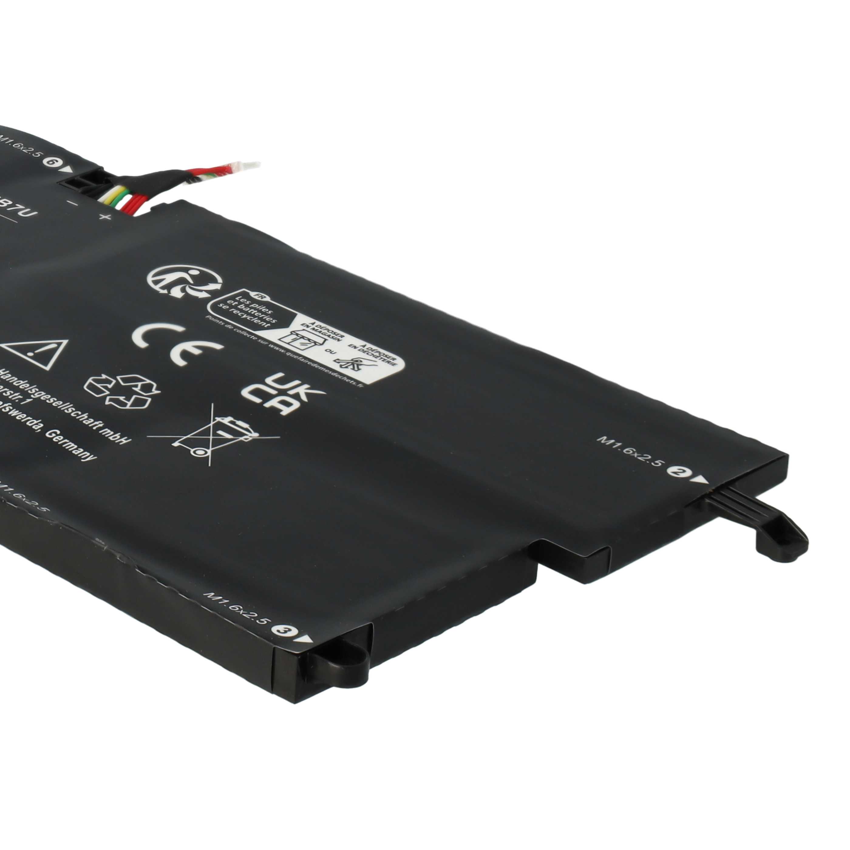 Batterie remplace HP 915030-171, 915191-855, 915030-1C1 pour ordinateur portable - 4850mAh 7,7V Li-polymère