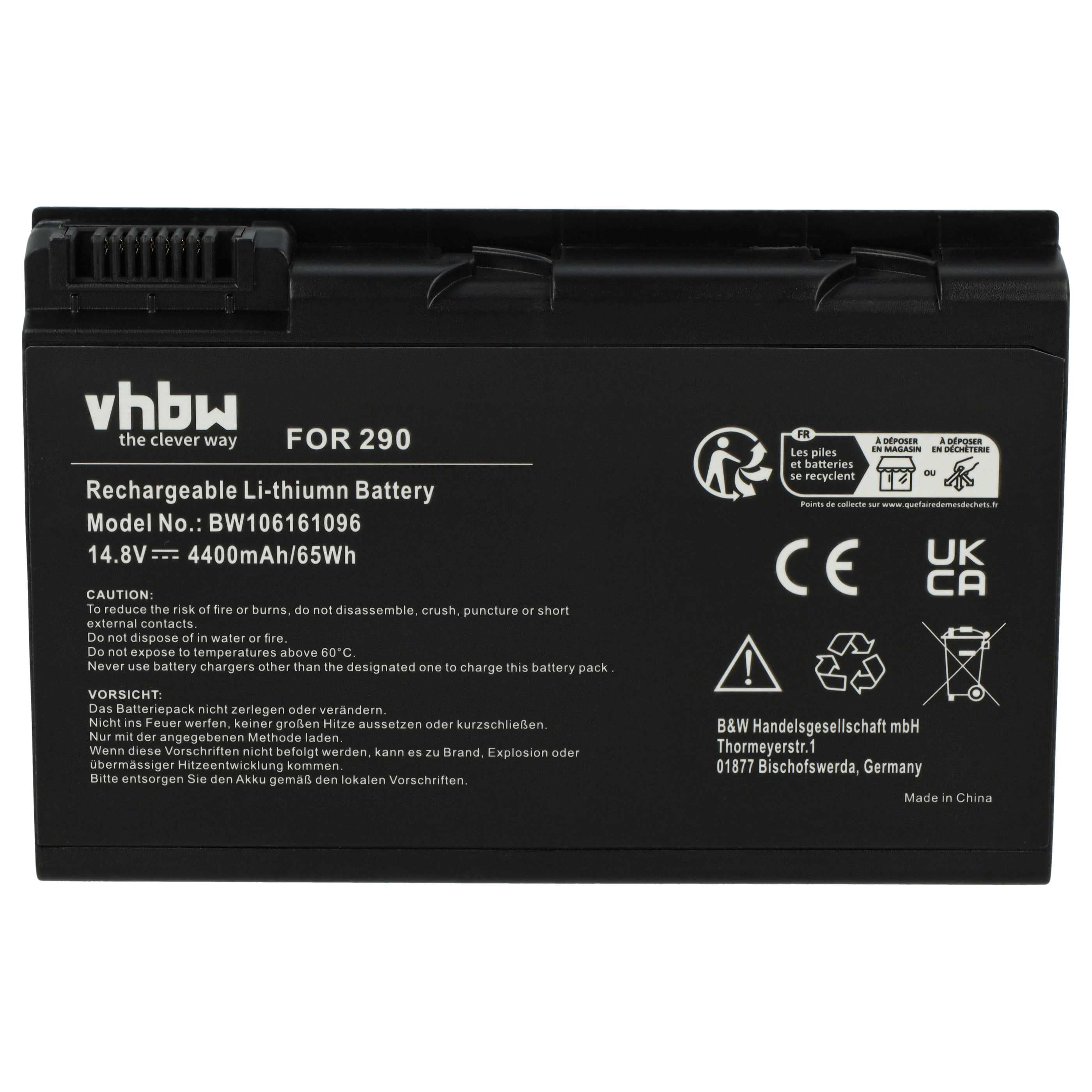 Akumulator do laptopa zamiennik Acer BATCL50L /BATCL51L, BATCL50L, A5525024 - 4400 mAh 14,8 V Li-Ion, czarny